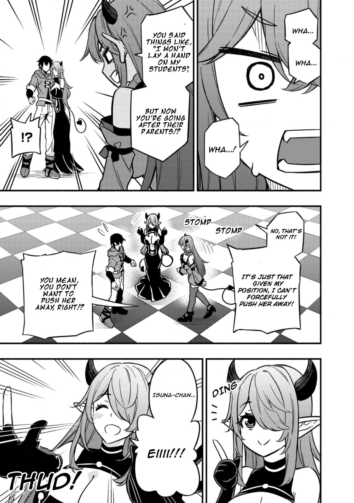 Maou Reijou no Kyouiku-gakari: Yuusha Gakuin wo Tsuihou sareta Heimin Kyoushi wa Maou no Musume-tachi no Katei Kyoushi to Naru Chap 12 - Next Chap 13