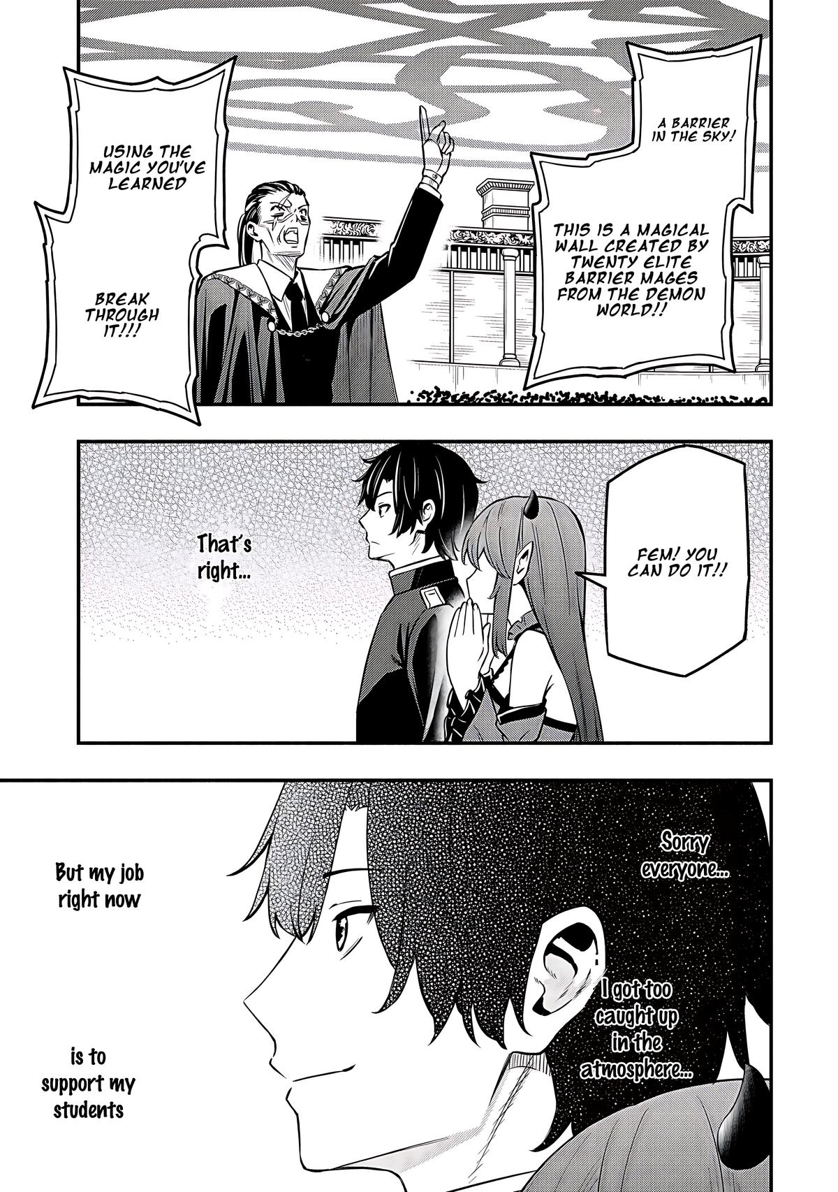 Maou Reijou no Kyouiku-gakari: Yuusha Gakuin wo Tsuihou sareta Heimin Kyoushi wa Maou no Musume-tachi no Katei Kyoushi to Naru Chap 25 - Next Chap 26