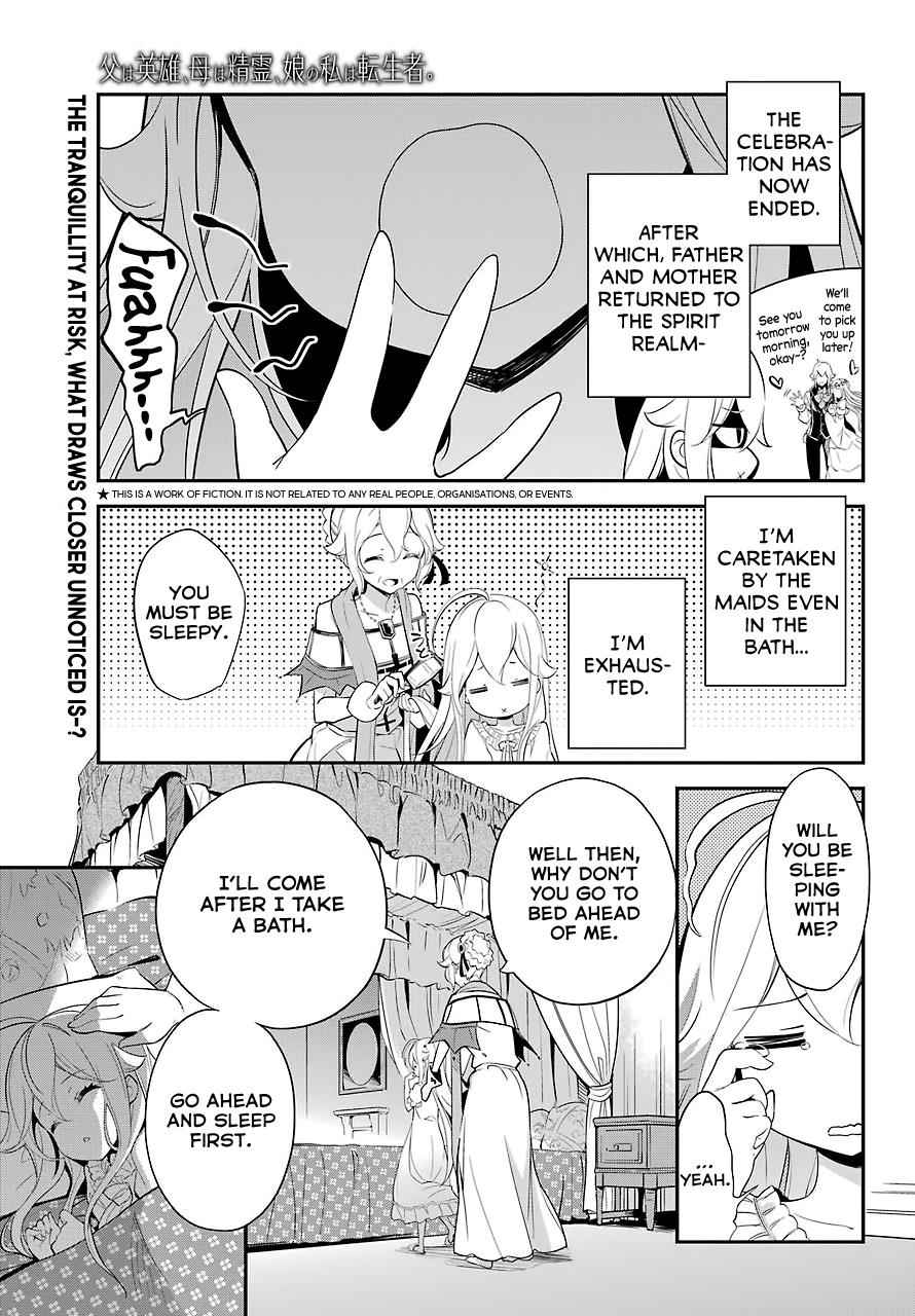 Chichi wa Eiyuu, Haha wa Seirei, Musume no Watashi wa Tenseisha. Chap 9 - Next Chap 10