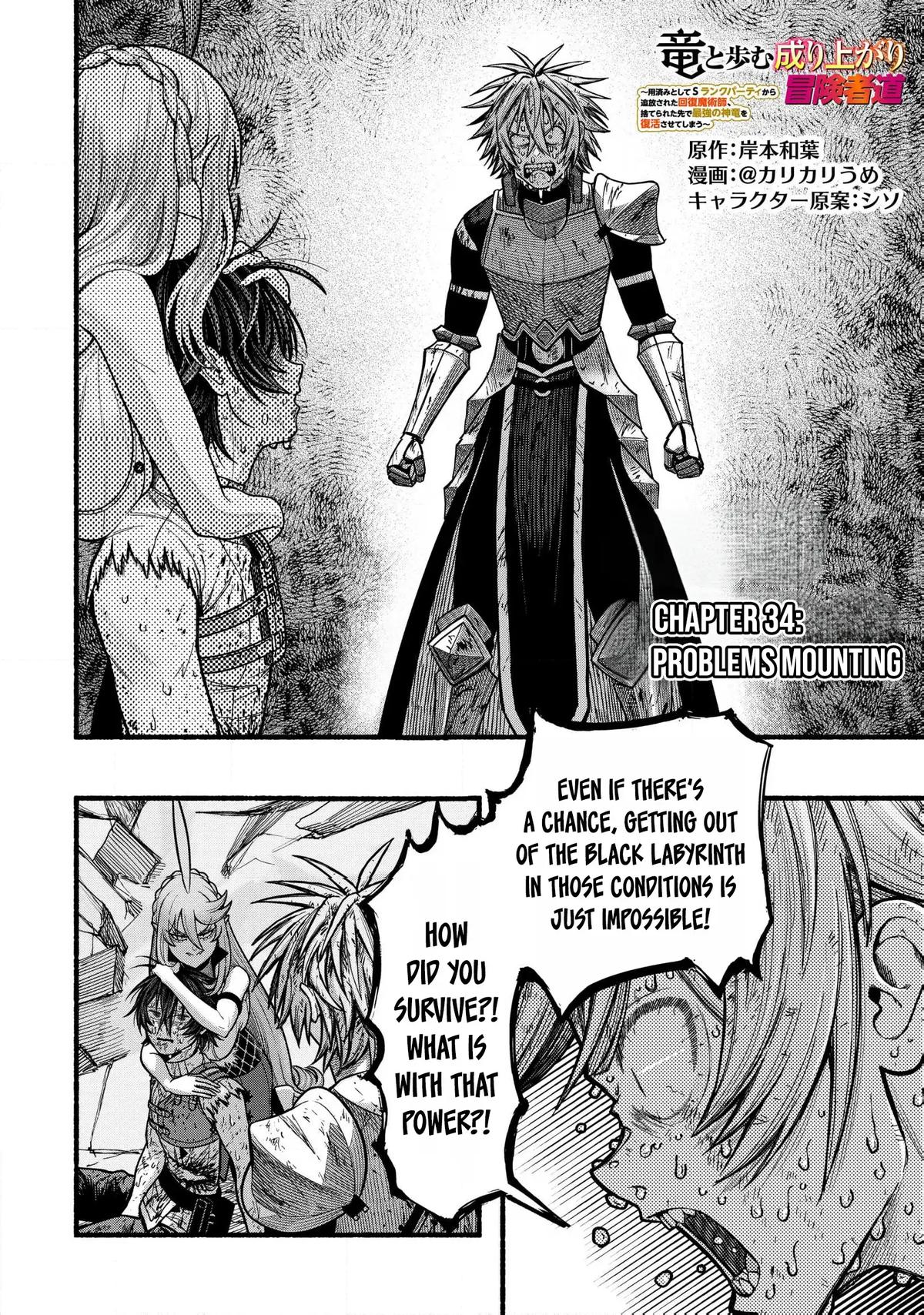 Ryuu to Ayumu Nariagari Boukensha-dou: Youzumi toshite S-Rank Party kara Tsuihou sareta Kaifuku Majutsushi, Suterareta Saki de Saikyou no Shinryuu wo Fukkatsu sasete Shimau Chap 34 - Next Chap 35