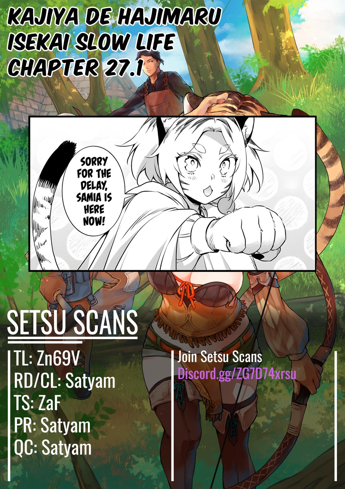 Kajiya de Hajimeru Isekai Slow Life Chap 27 - Next Chap 28