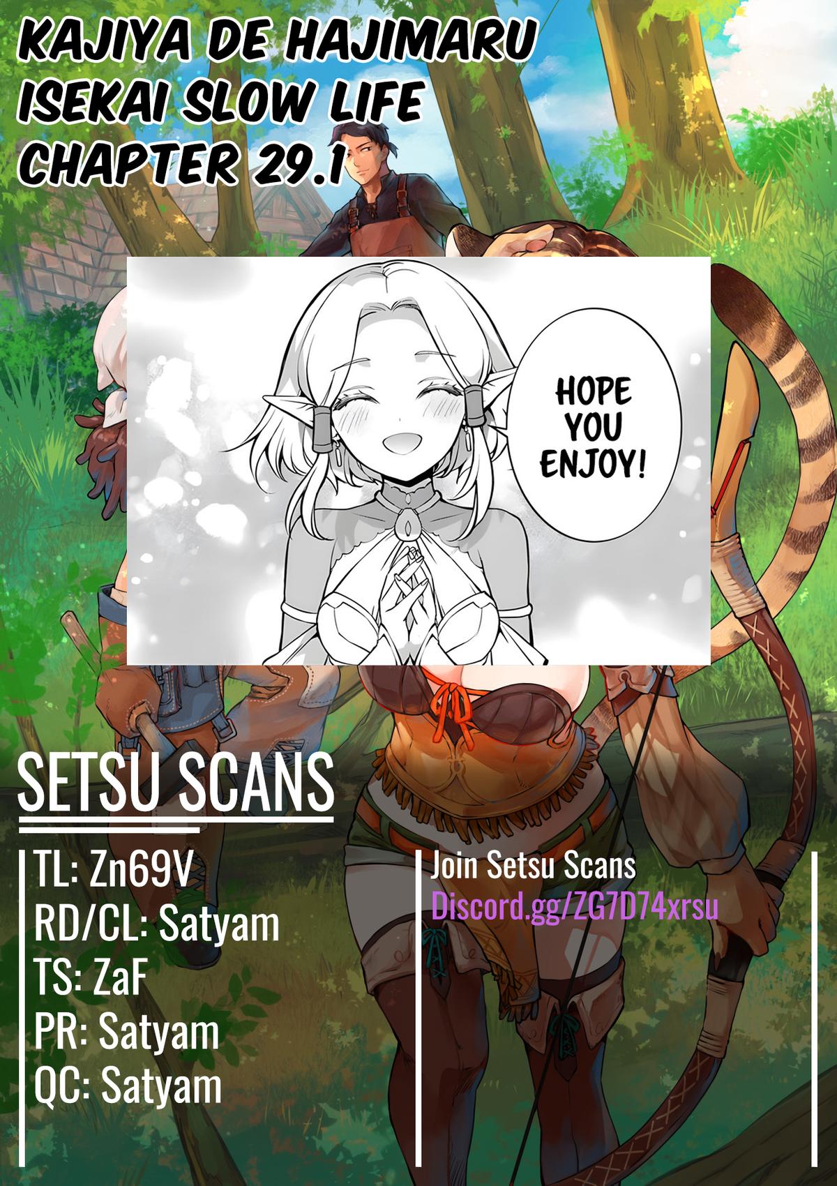 Kajiya de Hajimeru Isekai Slow Life Chap 29.1 - Next Chap 30.1