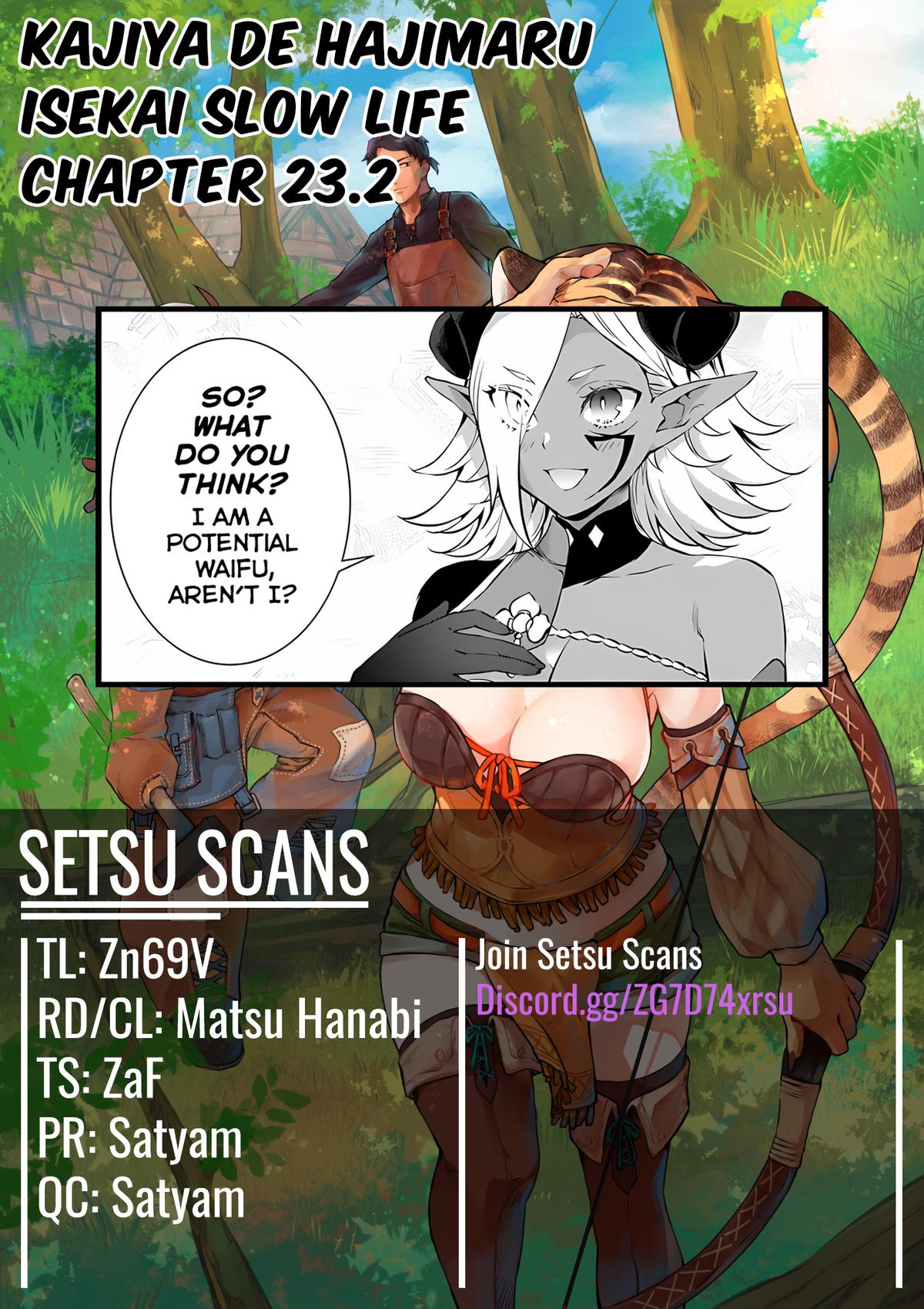 Kajiya de Hajimeru Isekai Slow Life Chap 23.2 - Next Chap 24.2