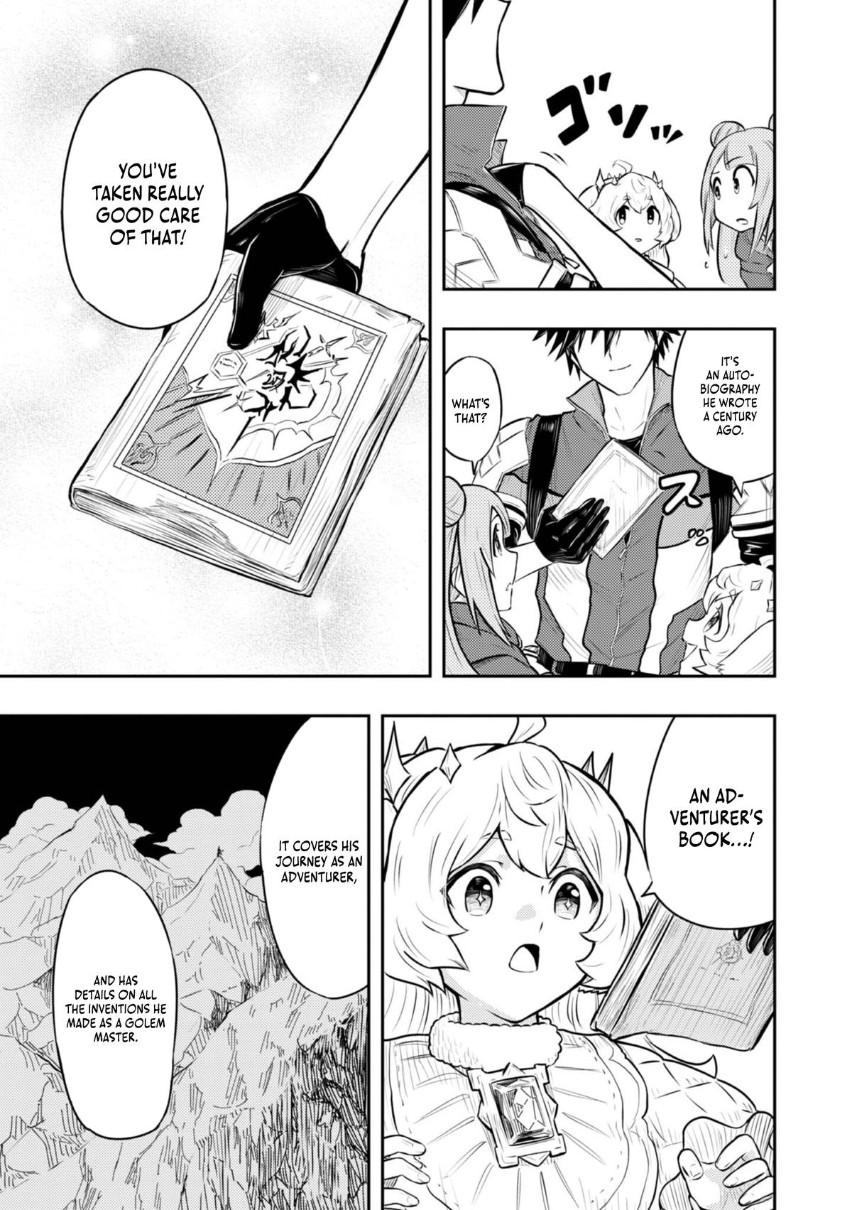 Outo One Operation Golem Master. Masaka no Tsuihou!? Jiyuu no Mi ni Natta node Deshi no Bijin Yuusha-tachi to Issho ni Saikyou Golem Tsukurimasu. Modottekoi to Iwaretemo Mou Shiran! @comic Chap 4 - Next Chap 5