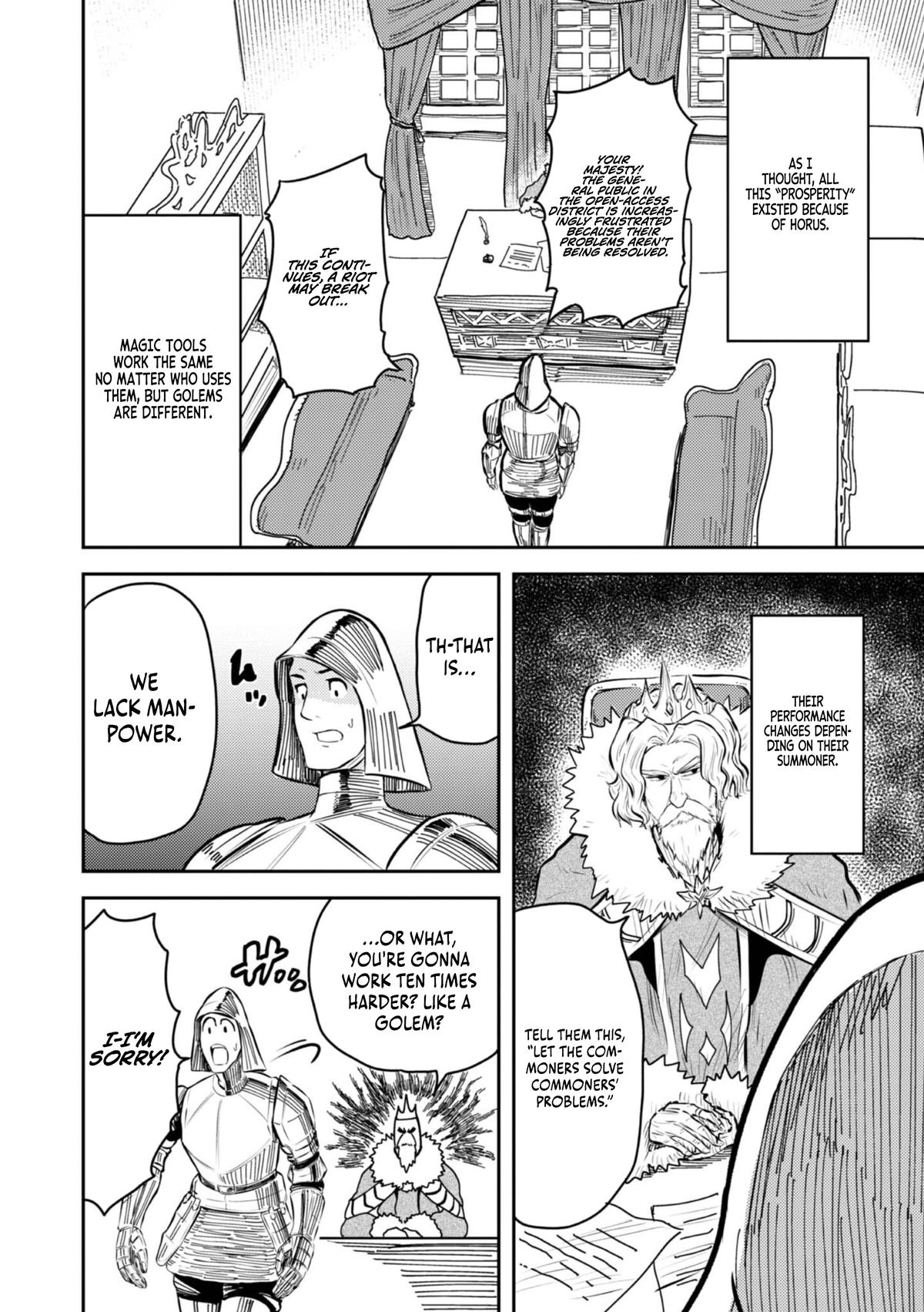 Outo One Operation Golem Master. Masaka no Tsuihou!? Jiyuu no Mi ni Natta node Deshi no Bijin Yuusha-tachi to Issho ni Saikyou Golem Tsukurimasu. Modottekoi to Iwaretemo Mou Shiran! @comic Chap 5 - Next Chap 6