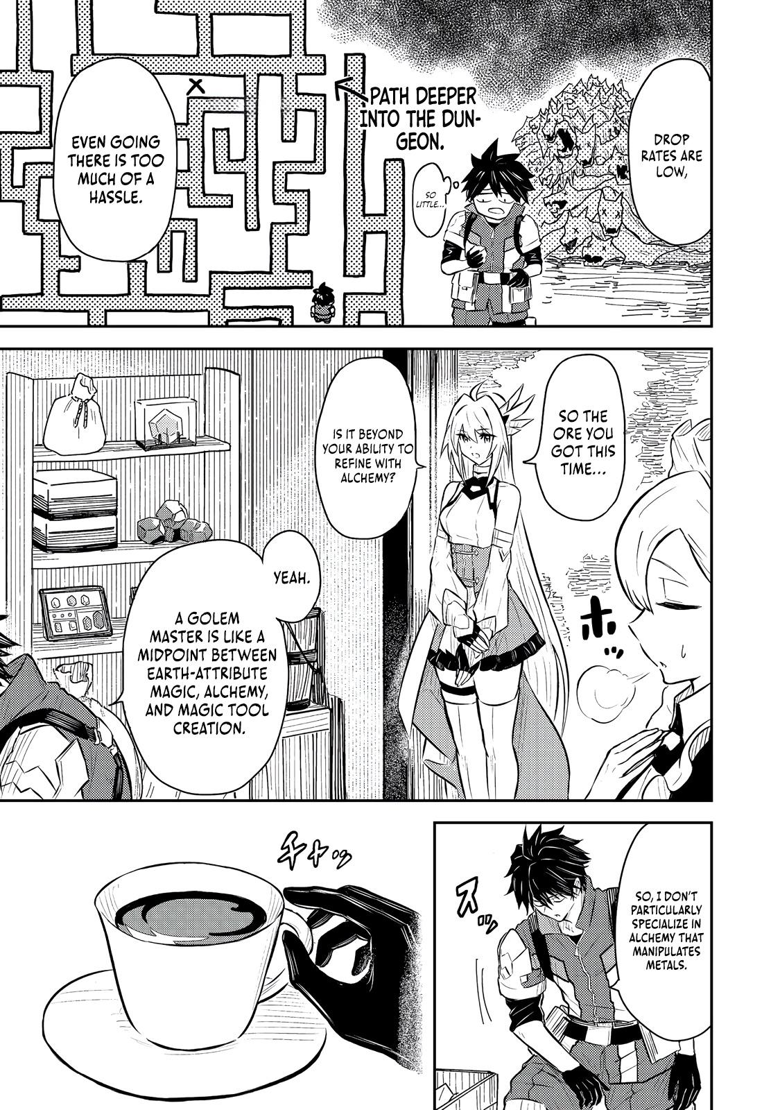 Outo One Operation Golem Master. Masaka no Tsuihou!? Jiyuu no Mi ni Natta node Deshi no Bijin Yuusha-tachi to Issho ni Saikyou Golem Tsukurimasu. Modottekoi to Iwaretemo Mou Shiran! @comic Chap 6 - Next Chap 7