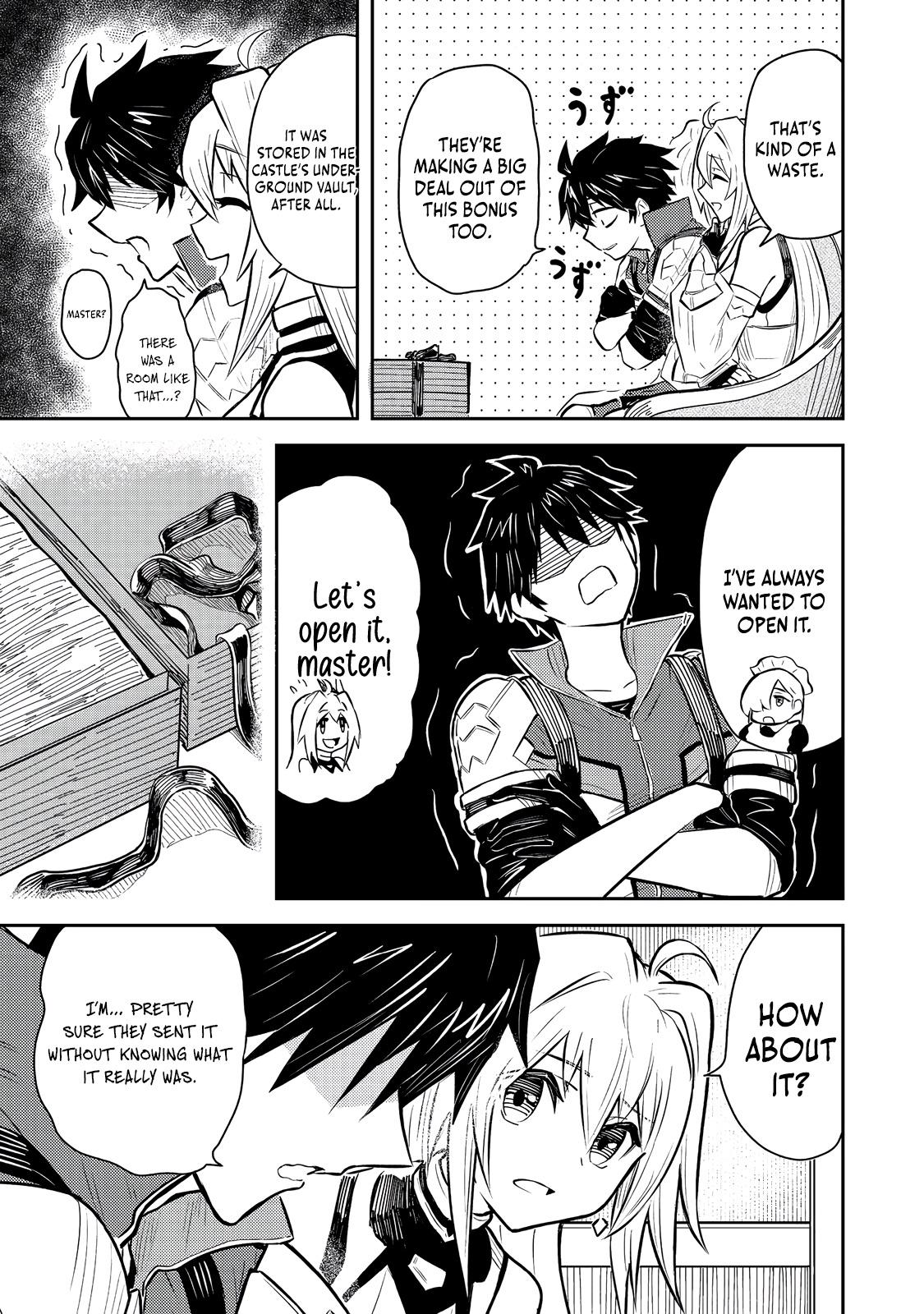 Outo One Operation Golem Master. Masaka no Tsuihou!? Jiyuu no Mi ni Natta node Deshi no Bijin Yuusha-tachi to Issho ni Saikyou Golem Tsukurimasu. Modottekoi to Iwaretemo Mou Shiran! @comic Chap 6 - Next Chap 7