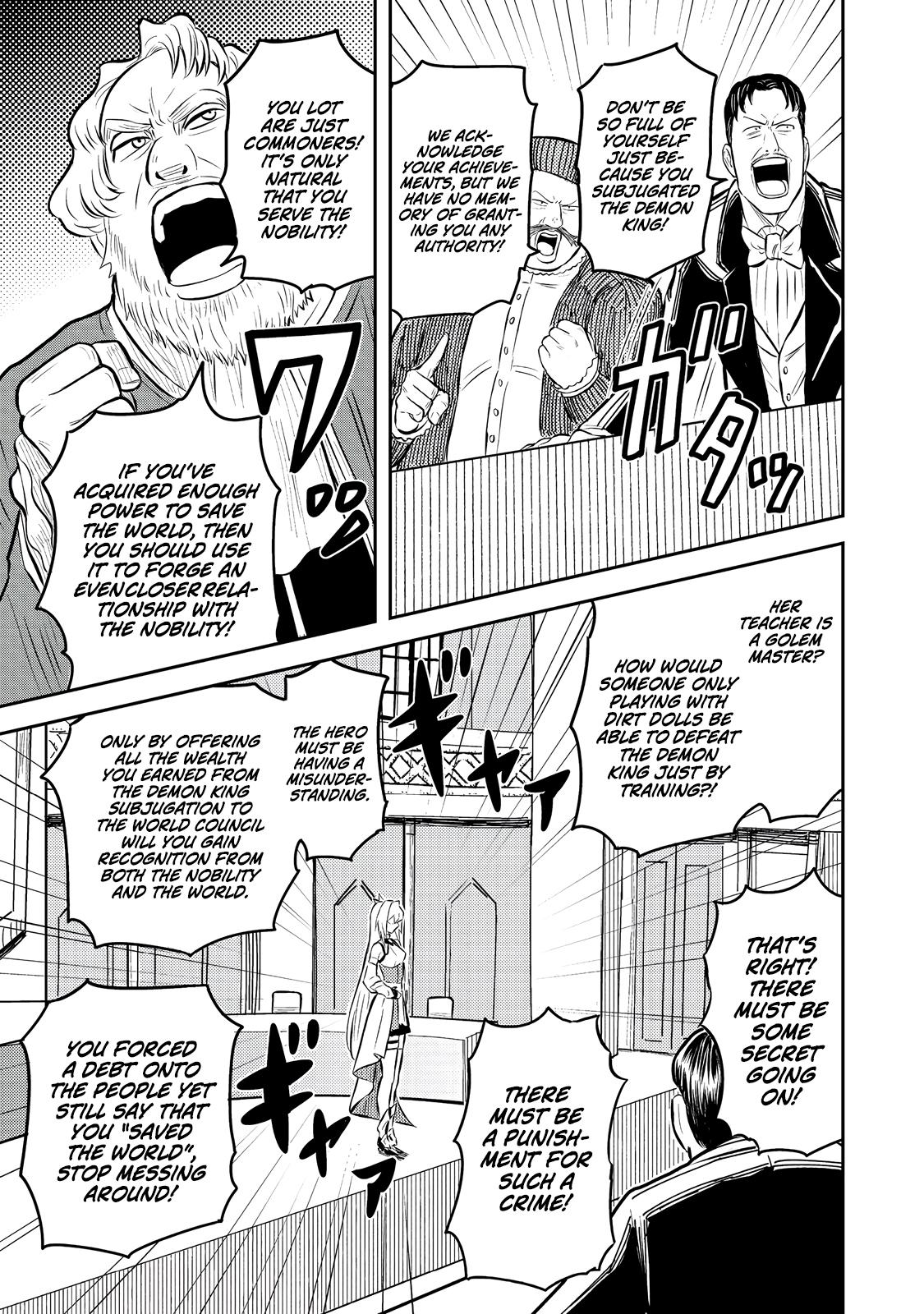 Outo One Operation Golem Master. Masaka no Tsuihou!? Jiyuu no Mi ni Natta node Deshi no Bijin Yuusha-tachi to Issho ni Saikyou Golem Tsukurimasu. Modottekoi to Iwaretemo Mou Shiran! @comic Chap 8 - Next Chap 9