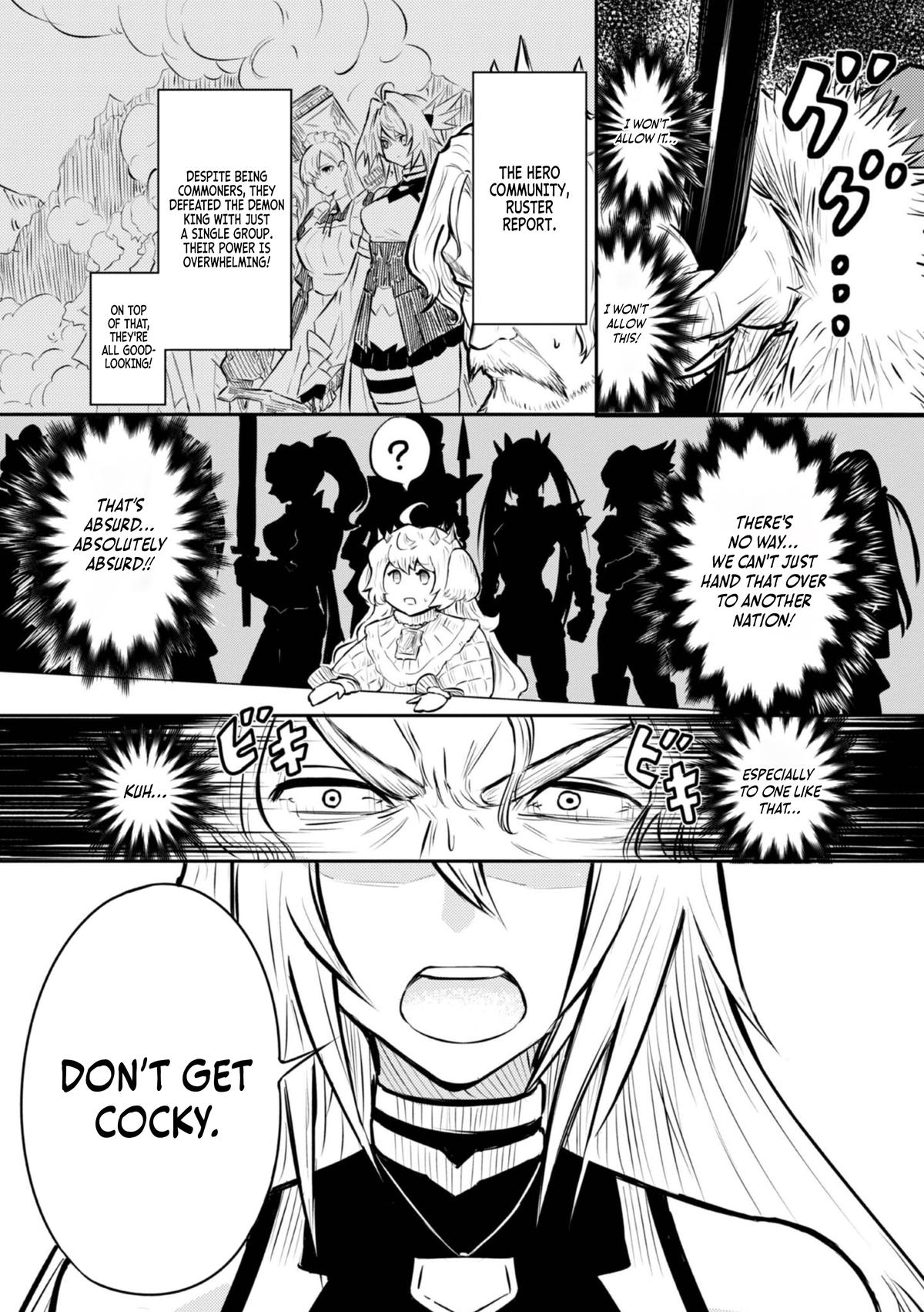 Outo One Operation Golem Master. Masaka no Tsuihou!? Jiyuu no Mi ni Natta node Deshi no Bijin Yuusha-tachi to Issho ni Saikyou Golem Tsukurimasu. Modottekoi to Iwaretemo Mou Shiran! @comic Chap 2 - Next Chap 3