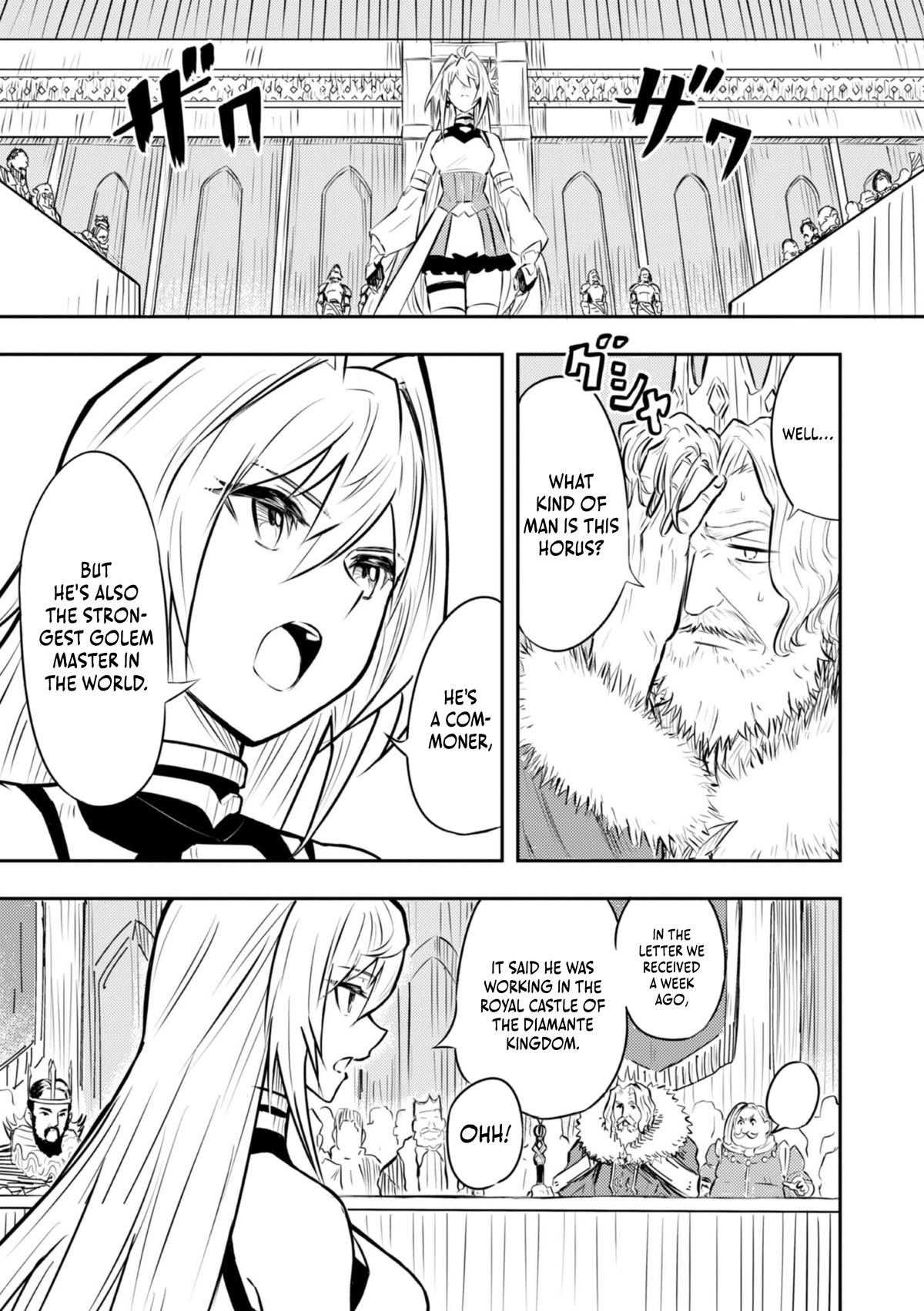 Outo One Operation Golem Master. Masaka no Tsuihou!? Jiyuu no Mi ni Natta node Deshi no Bijin Yuusha-tachi to Issho ni Saikyou Golem Tsukurimasu. Modottekoi to Iwaretemo Mou Shiran! @comic Chap 2 - Next Chap 3