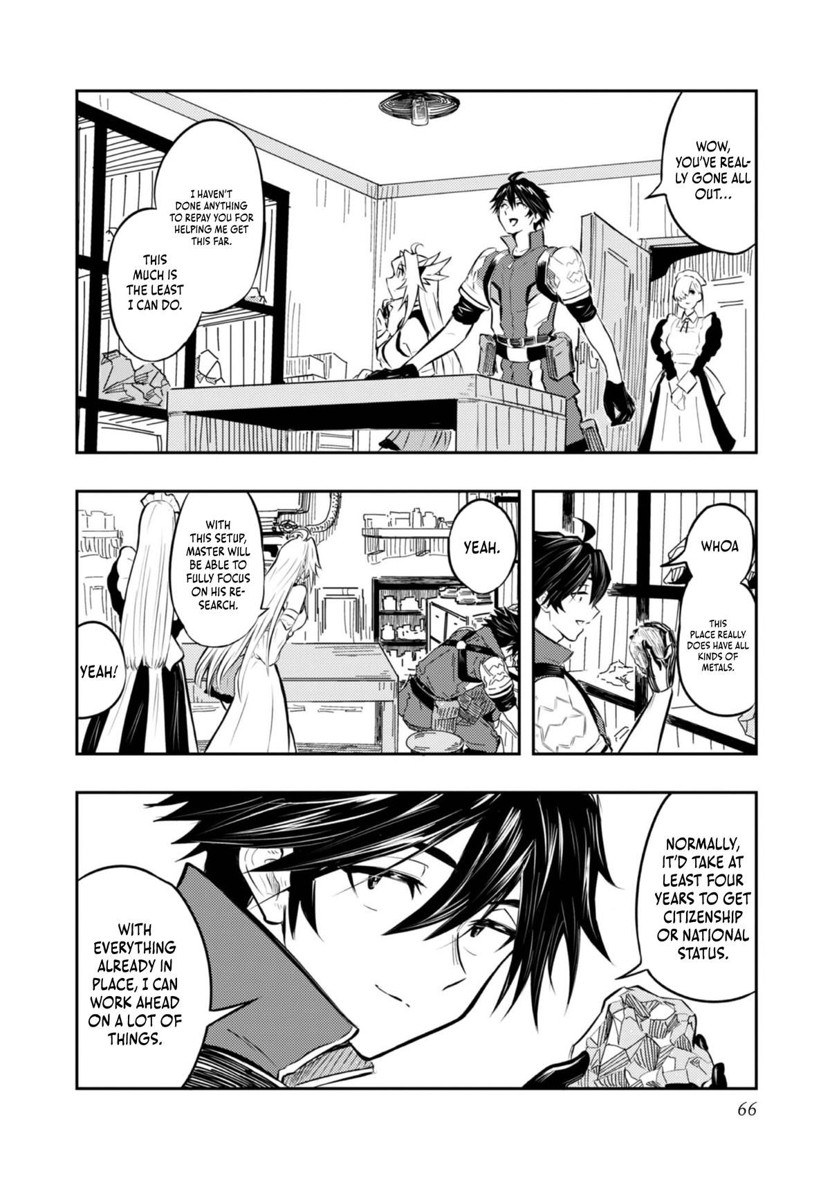 Outo One Operation Golem Master. Masaka no Tsuihou!? Jiyuu no Mi ni Natta node Deshi no Bijin Yuusha-tachi to Issho ni Saikyou Golem Tsukurimasu. Modottekoi to Iwaretemo Mou Shiran! @comic Chap 2 - Next Chap 3