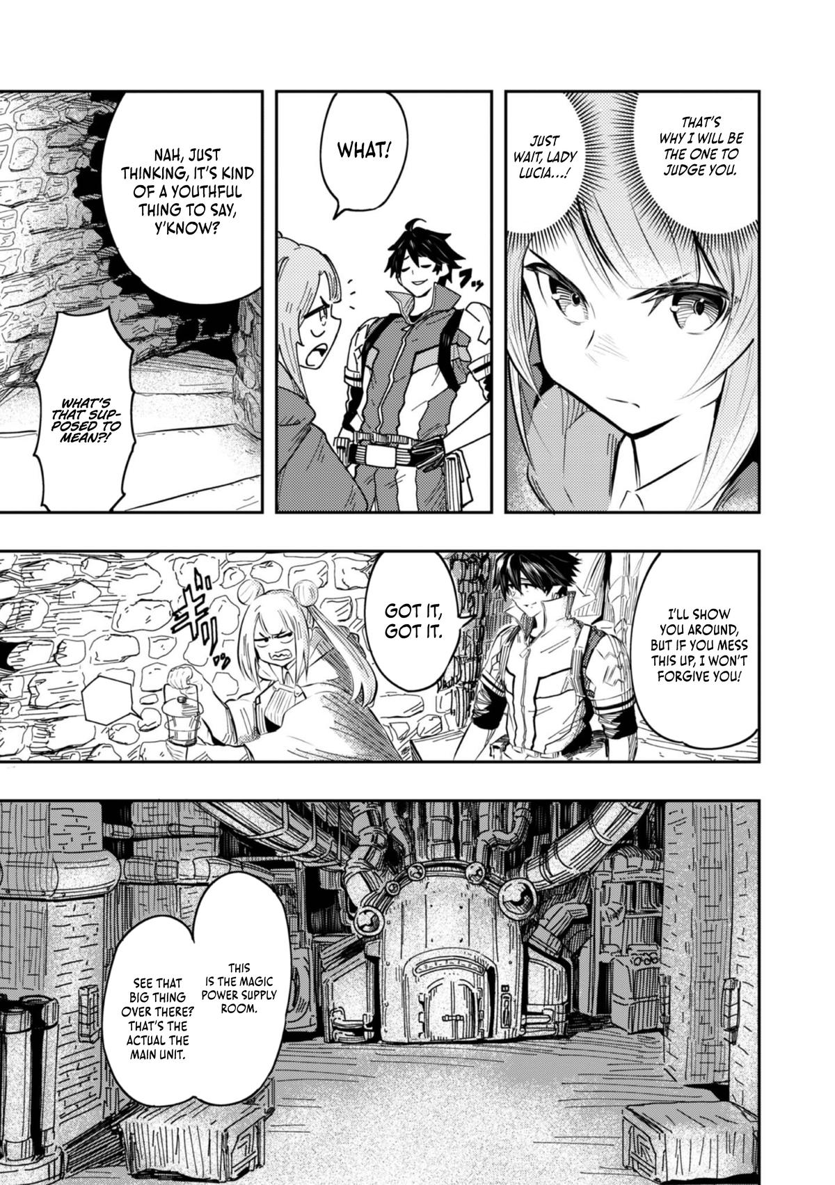 Outo One Operation Golem Master. Masaka no Tsuihou!? Jiyuu no Mi ni Natta node Deshi no Bijin Yuusha-tachi to Issho ni Saikyou Golem Tsukurimasu. Modottekoi to Iwaretemo Mou Shiran! @comic Chap 3 - Next Chap 4