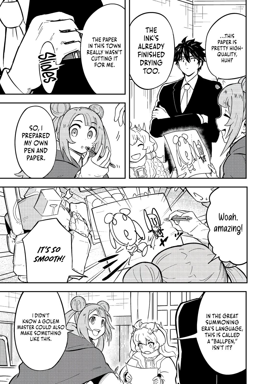 Outo One Operation Golem Master. Masaka no Tsuihou!? Jiyuu no Mi ni Natta node Deshi no Bijin Yuusha-tachi to Issho ni Saikyou Golem Tsukurimasu. Modottekoi to Iwaretemo Mou Shiran! @comic Chap 14 - Next Chap 15