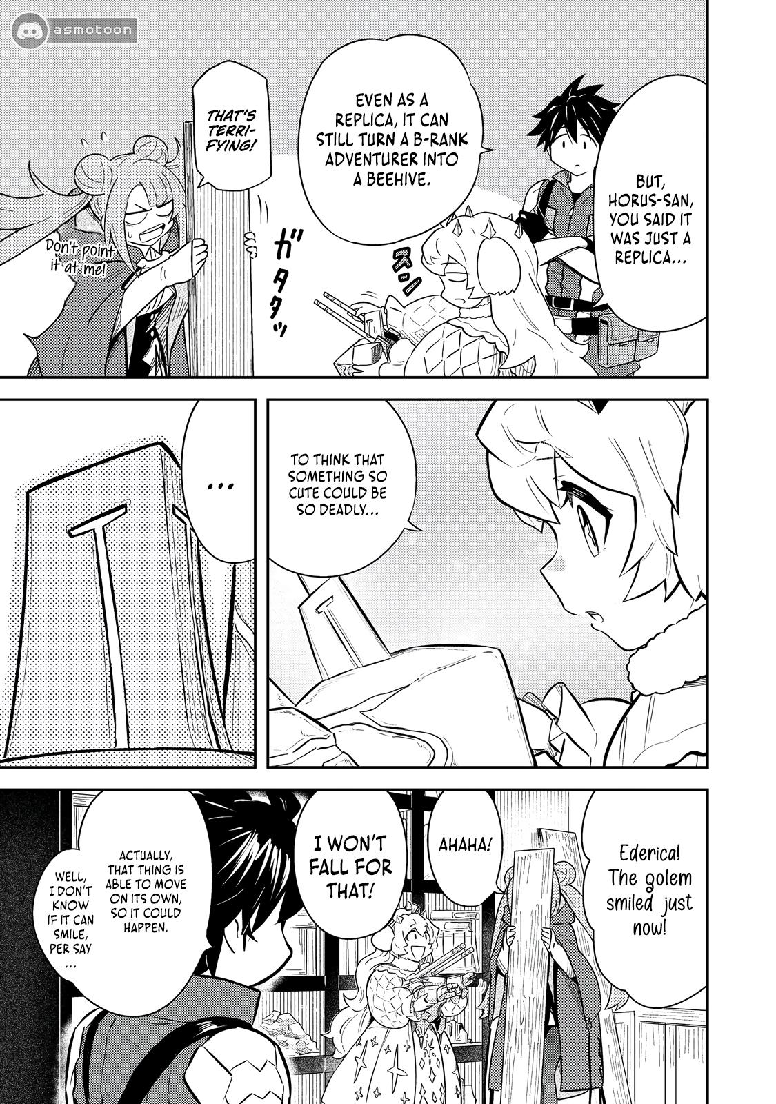 Outo One Operation Golem Master. Masaka no Tsuihou!? Jiyuu no Mi ni Natta node Deshi no Bijin Yuusha-tachi to Issho ni Saikyou Golem Tsukurimasu. Modottekoi to Iwaretemo Mou Shiran! @comic Chap 11 - Next Chap 12