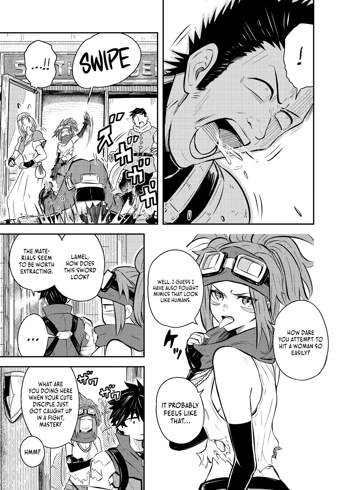 Outo One Operation Golem Master. Masaka no Tsuihou!? Jiyuu no Mi ni Natta node Deshi no Bijin Yuusha-tachi to Issho ni Saikyou Golem Tsukurimasu. Modottekoi to Iwaretemo Mou Shiran! @comic Chap 11 - Next Chap 12