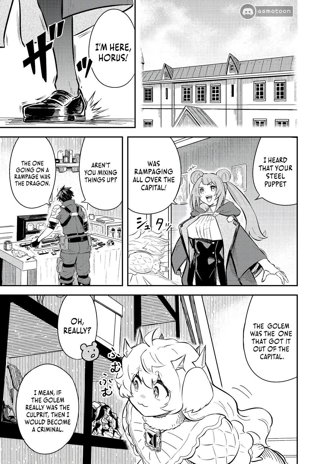 Outo One Operation Golem Master. Masaka no Tsuihou!? Jiyuu no Mi ni Natta node Deshi no Bijin Yuusha-tachi to Issho ni Saikyou Golem Tsukurimasu. Modottekoi to Iwaretemo Mou Shiran! @comic Chap 11 - Next Chap 12