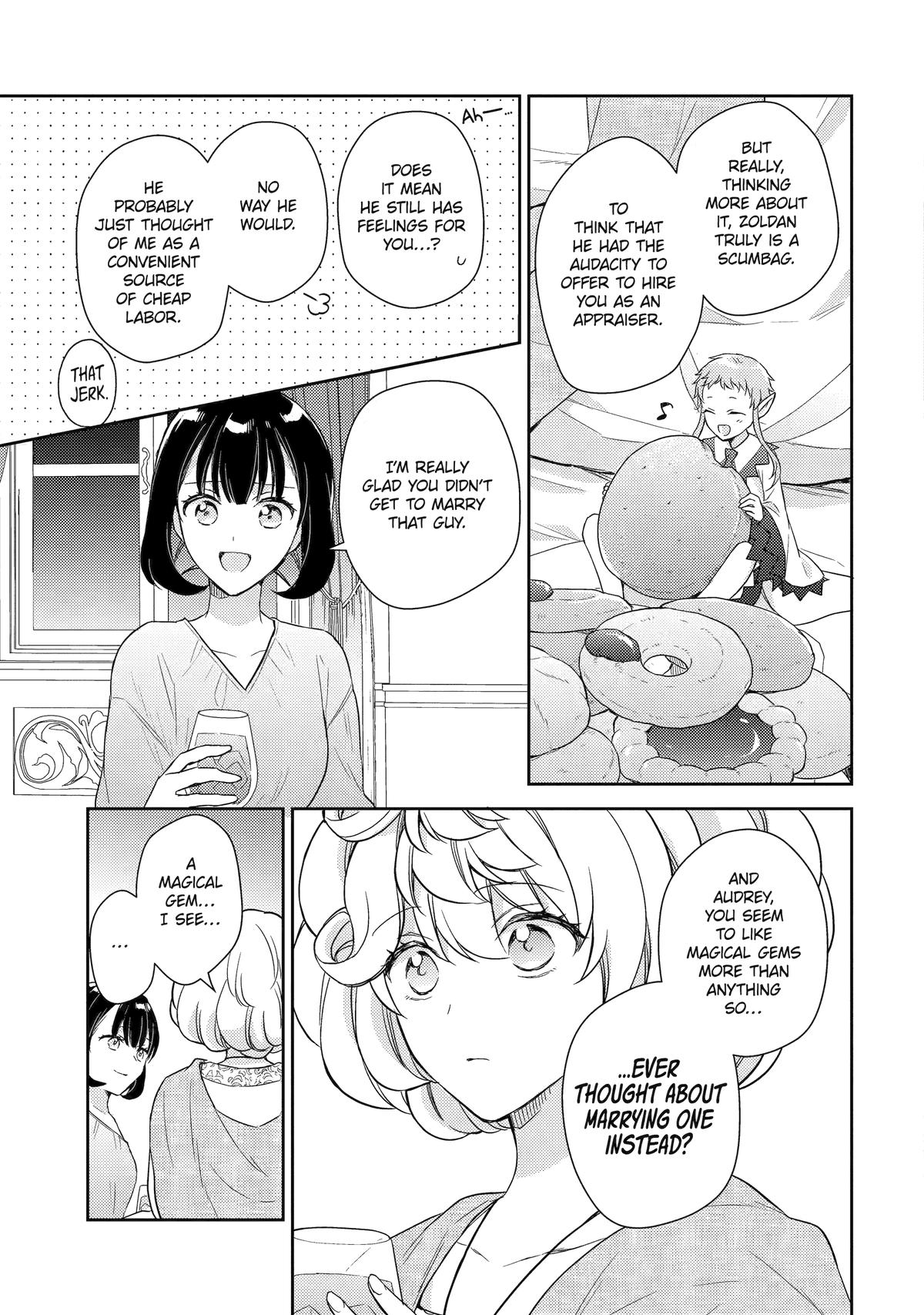 Botsuraku Reijou no Okinimesu mama: Konyaku Haki sareta node Houseki Kanteishi toshite Dokuritsu shimasu Chap 4 - Next Chap 5