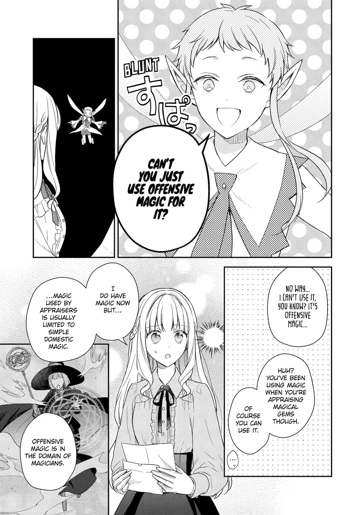 Botsuraku Reijou no Okinimesu mama: Konyaku Haki sareta node Houseki Kanteishi toshite Dokuritsu shimasu Chap 5 - Next Chap 6
