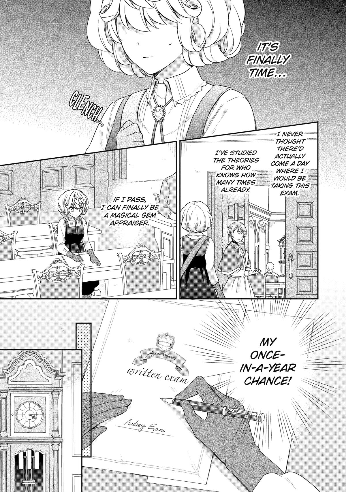 Botsuraku Reijou no Okinimesu mama: Konyaku Haki sareta node Houseki Kanteishi toshite Dokuritsu shimasu Chap 3 - Next Chap 4