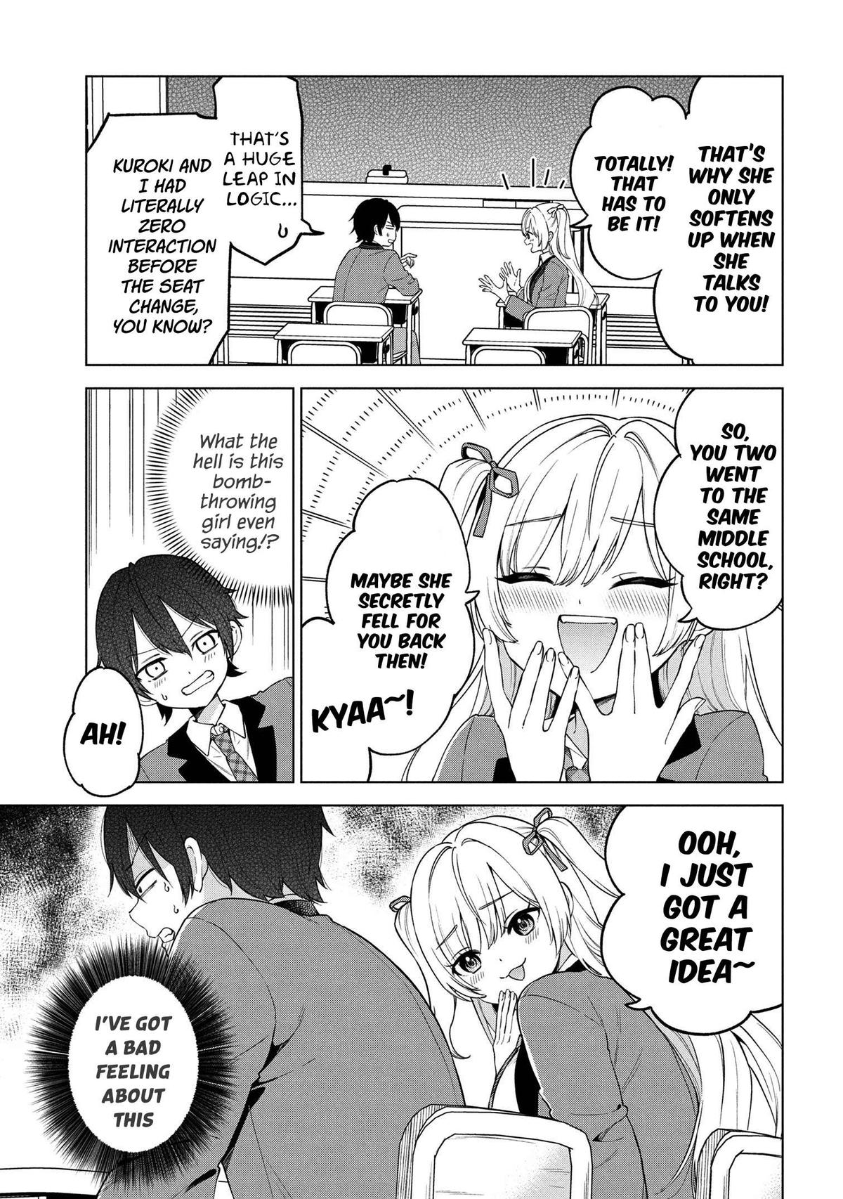 Inkya no Ore ga Sekigae de S-kyuu Bishoujo ni Kakomaretara Himitsu no Kankei ga Hajimatta. Chap 3 - Next Chap 4