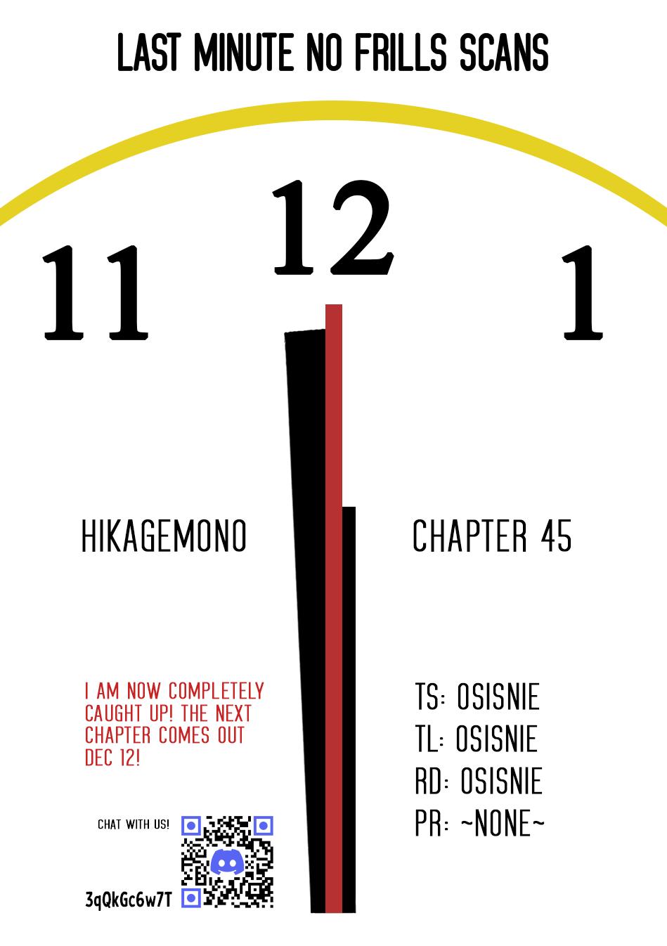 Hikagemono demo Yarinaoshite Ii desu ka? Chap 45 - Next Chap 46