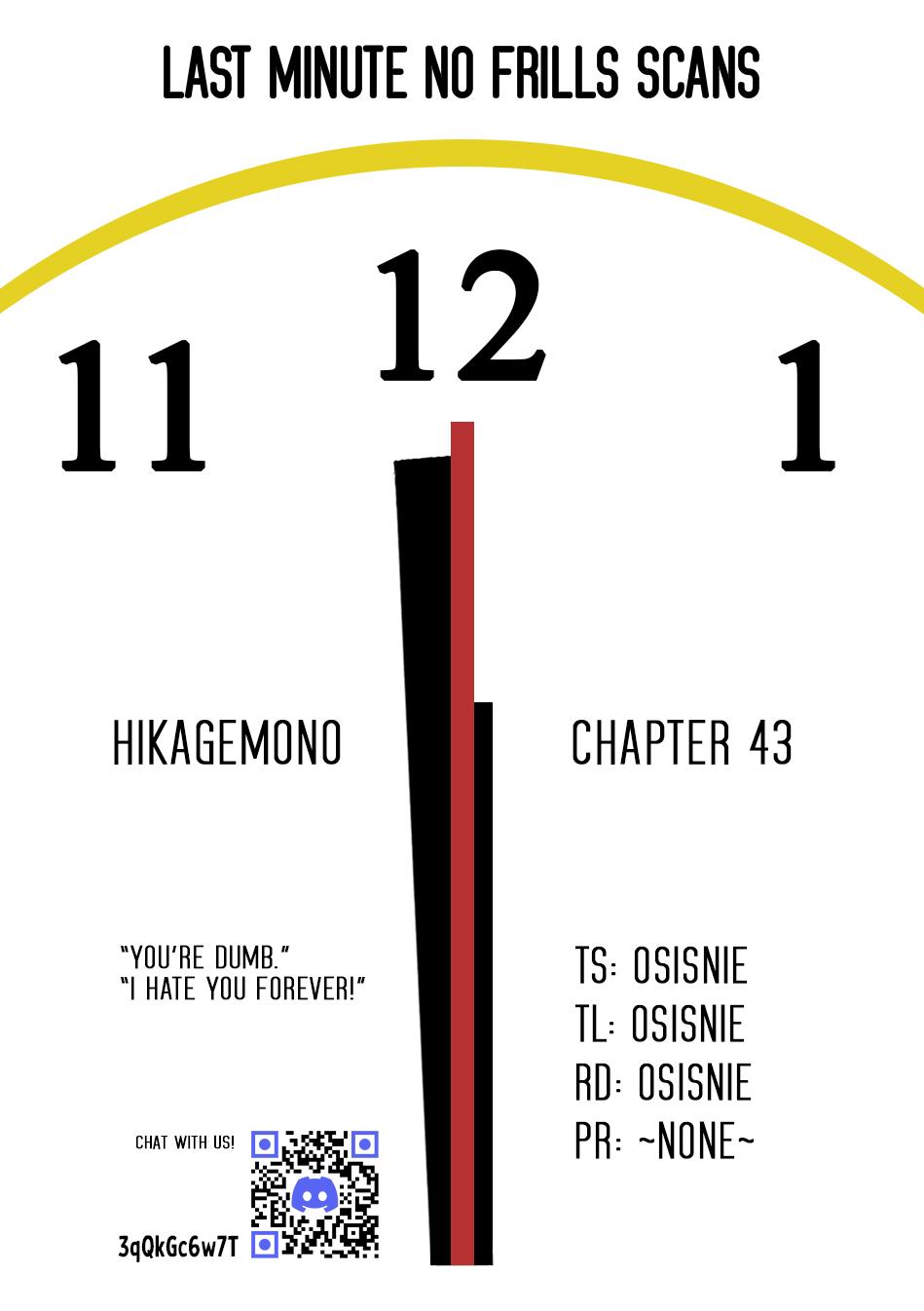 Hikagemono demo Yarinaoshite Ii desu ka? Chap 43 - Next Chap 44