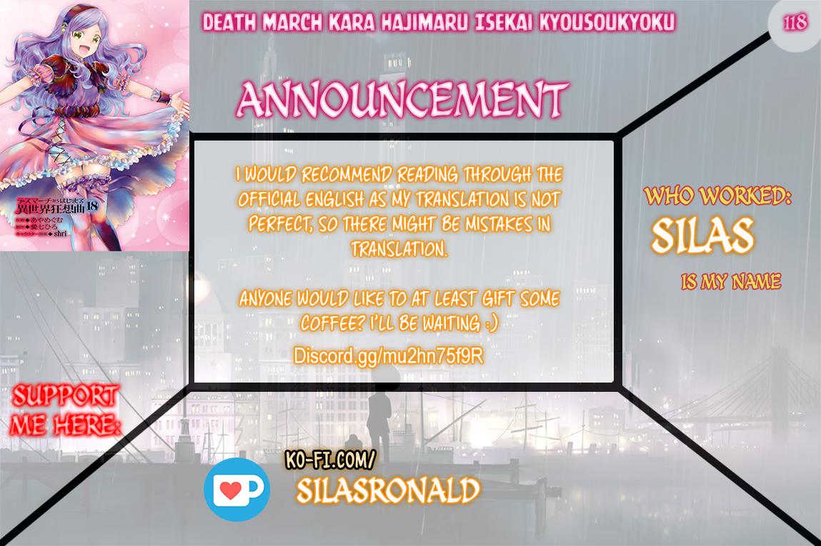 Death March kara Hajimaru Isekai Kyousoukyoku Chap 118 - Next Chap 119