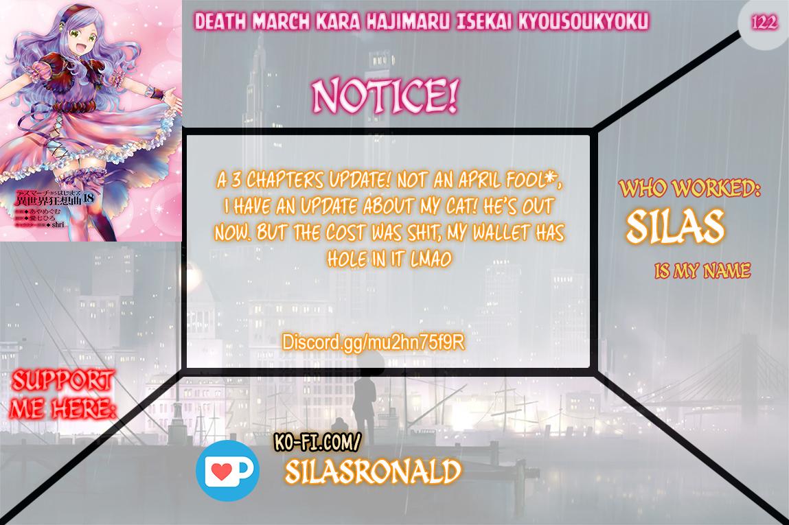 Death March kara Hajimaru Isekai Kyousoukyoku Chap 122 - Next Chap 123