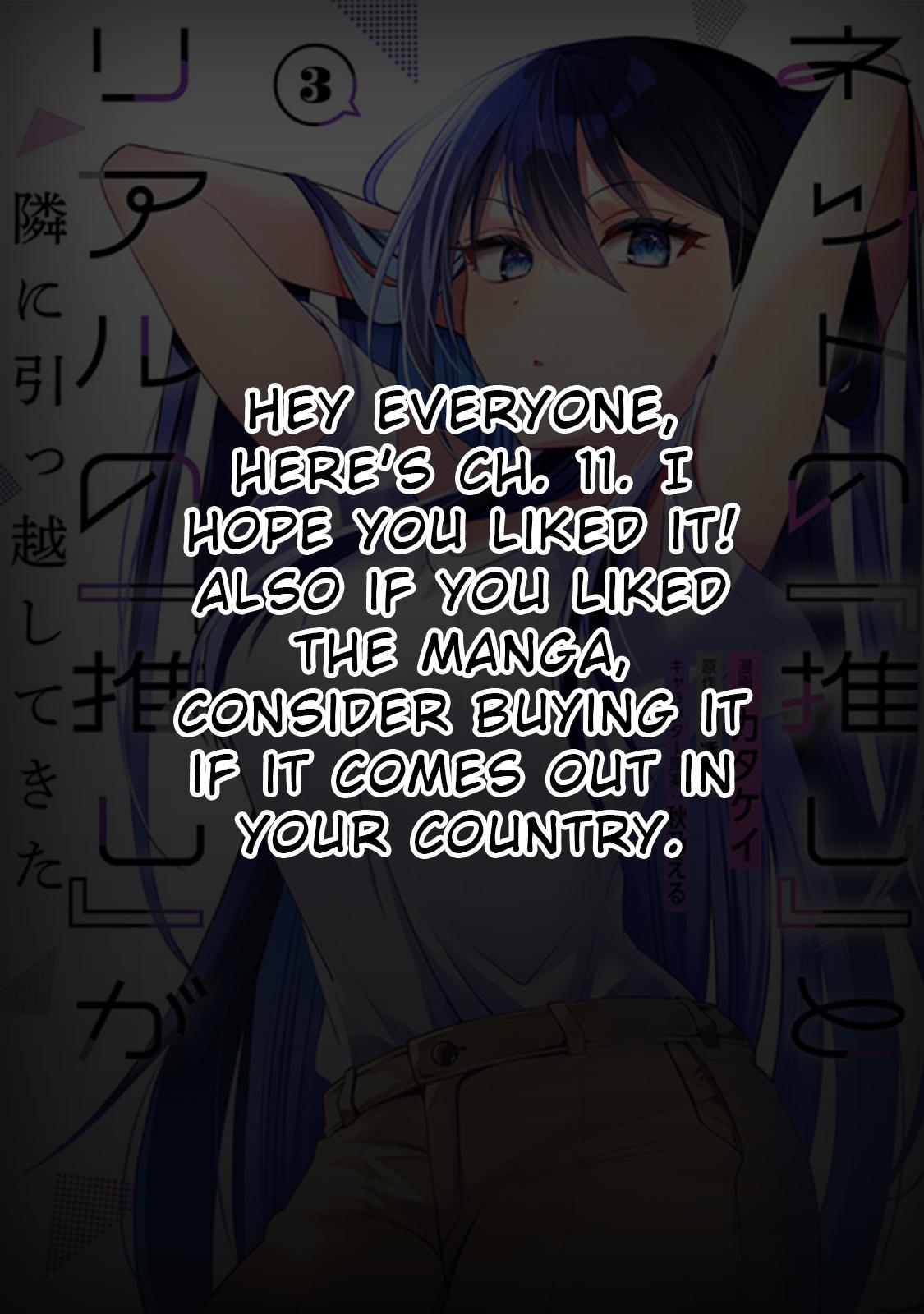 Net no Oshi to Real no Oshi ga Tonari ni Hikkoshitekita Chap 11 - Next Chap 12