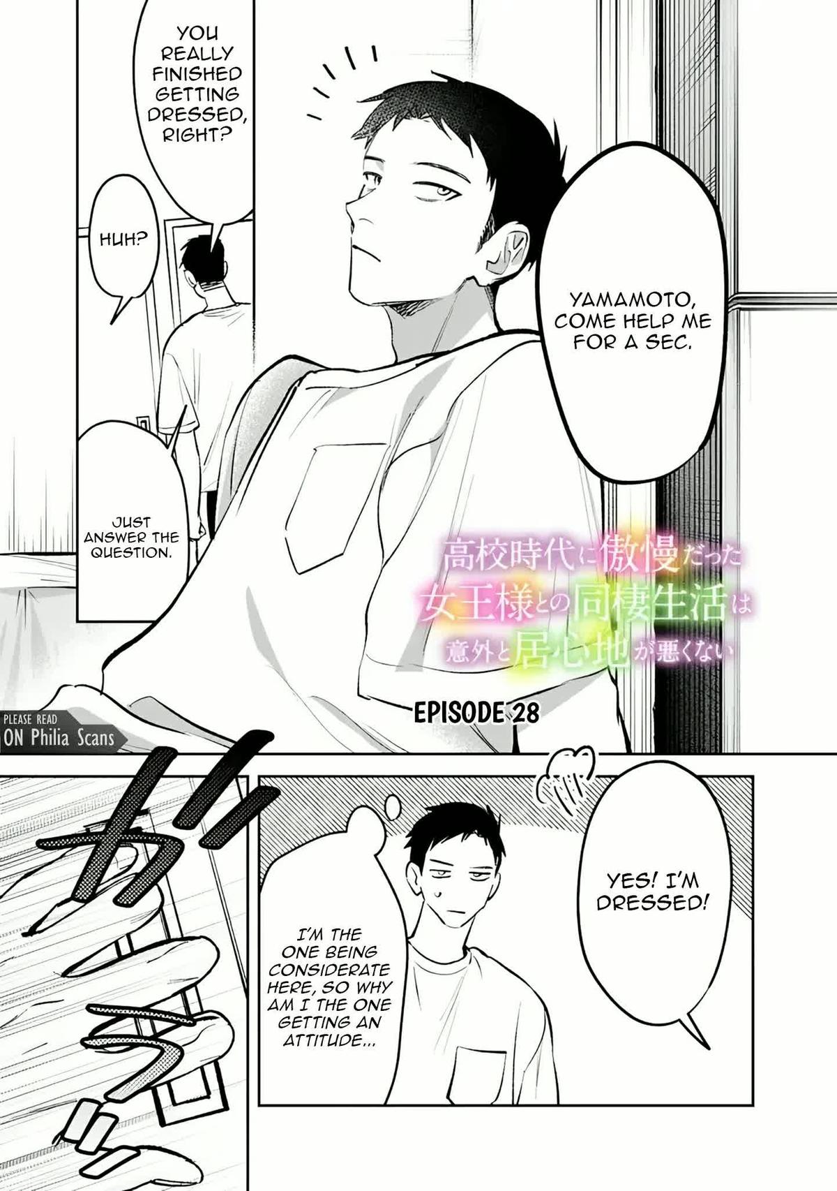 Koukou Jidai ni Gouman datta Joou-sama to no Dousei Seikatsu wa Igai to Igokochi ga Warukunai Chap 28 - Next Chap 29