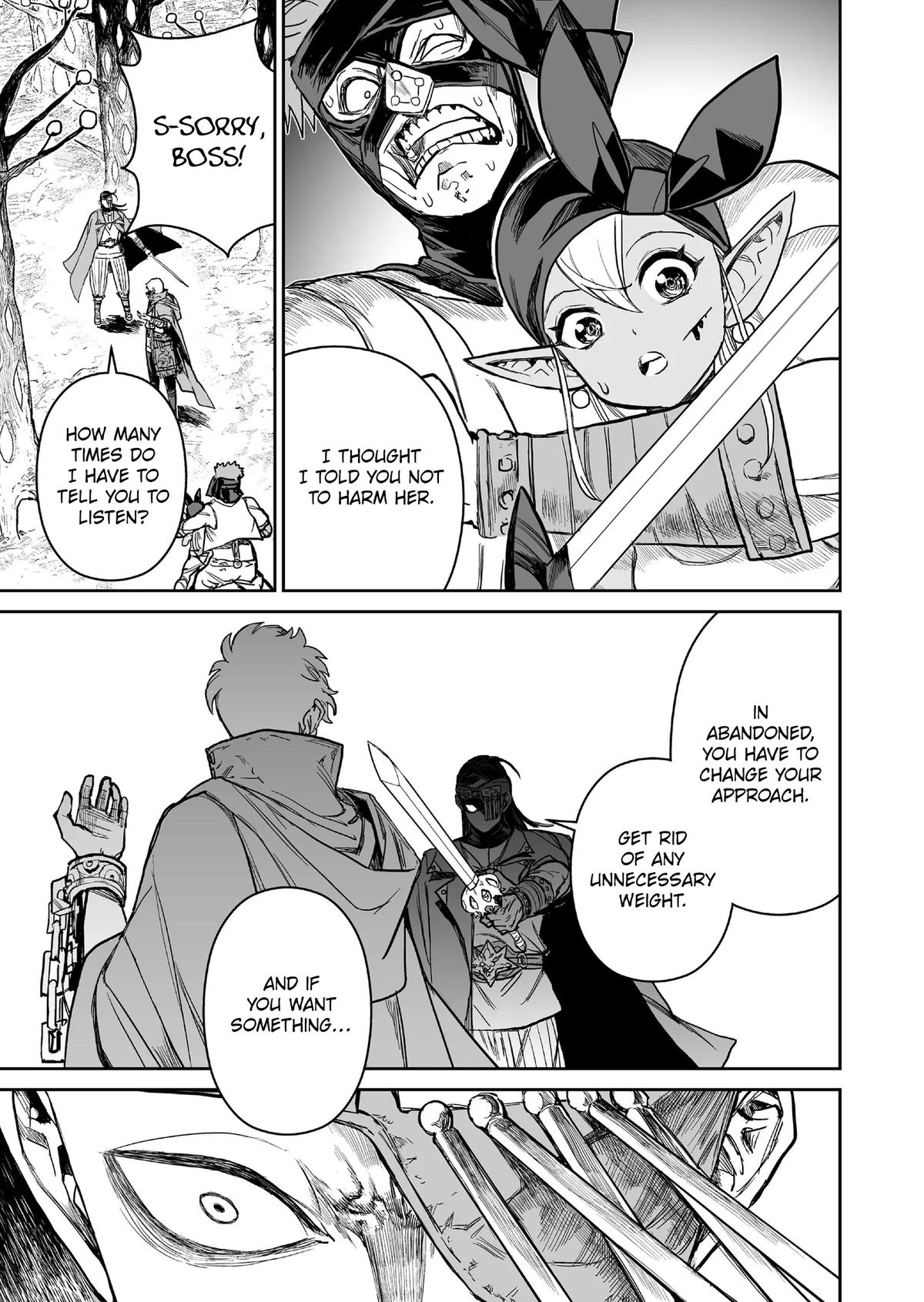 Abandoned: Tsuyosugite Buki ga Kowareru Yuusha to Buki Shokunin no Elf Chap 7 - Next Chap 8