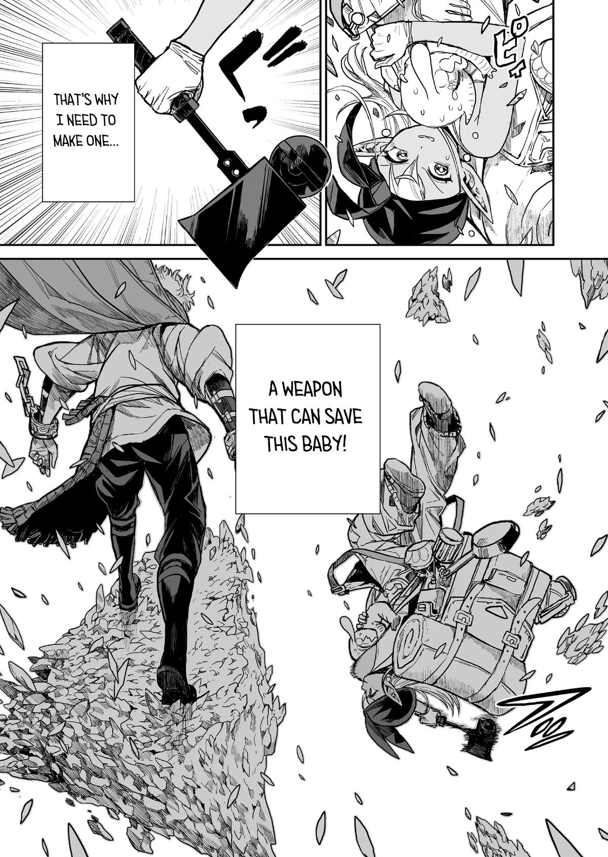 Abandoned: Tsuyosugite Buki ga Kowareru Yuusha to Buki Shokunin no Elf Chap 5 - Next Chap 6