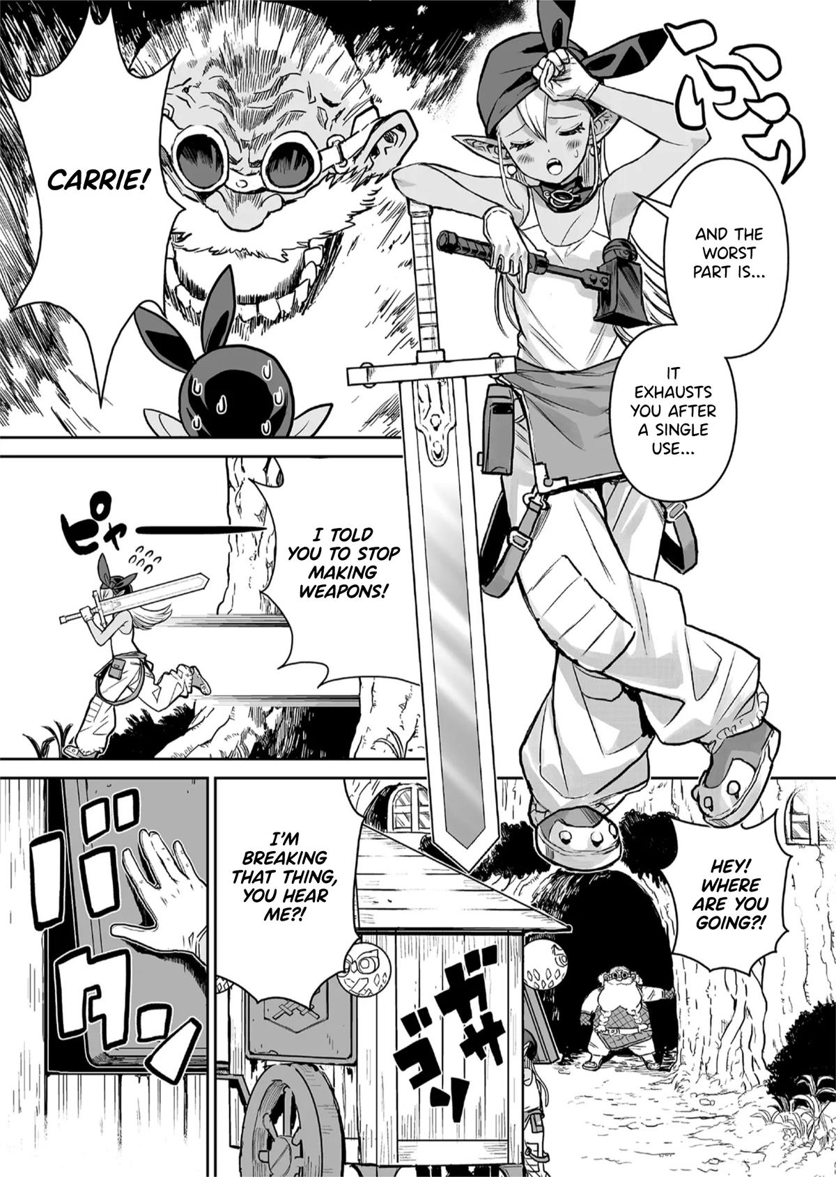 Abandoned: Tsuyosugite Buki ga Kowareru Yuusha to Buki Shokunin no Elf Chap 1 - Next Chap 2