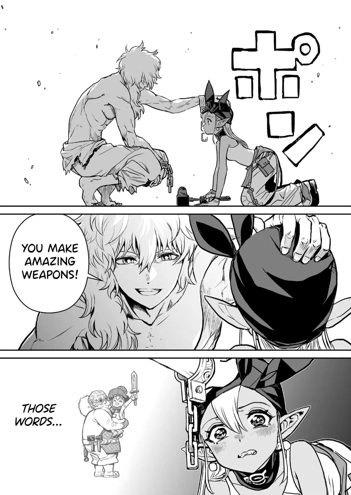 Abandoned: Tsuyosugite Buki ga Kowareru Yuusha to Buki Shokunin no Elf Chap 1 - Next Chap 2