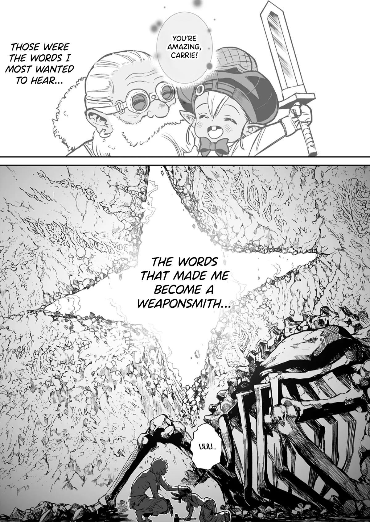Abandoned: Tsuyosugite Buki ga Kowareru Yuusha to Buki Shokunin no Elf Chap 1 - Next Chap 2