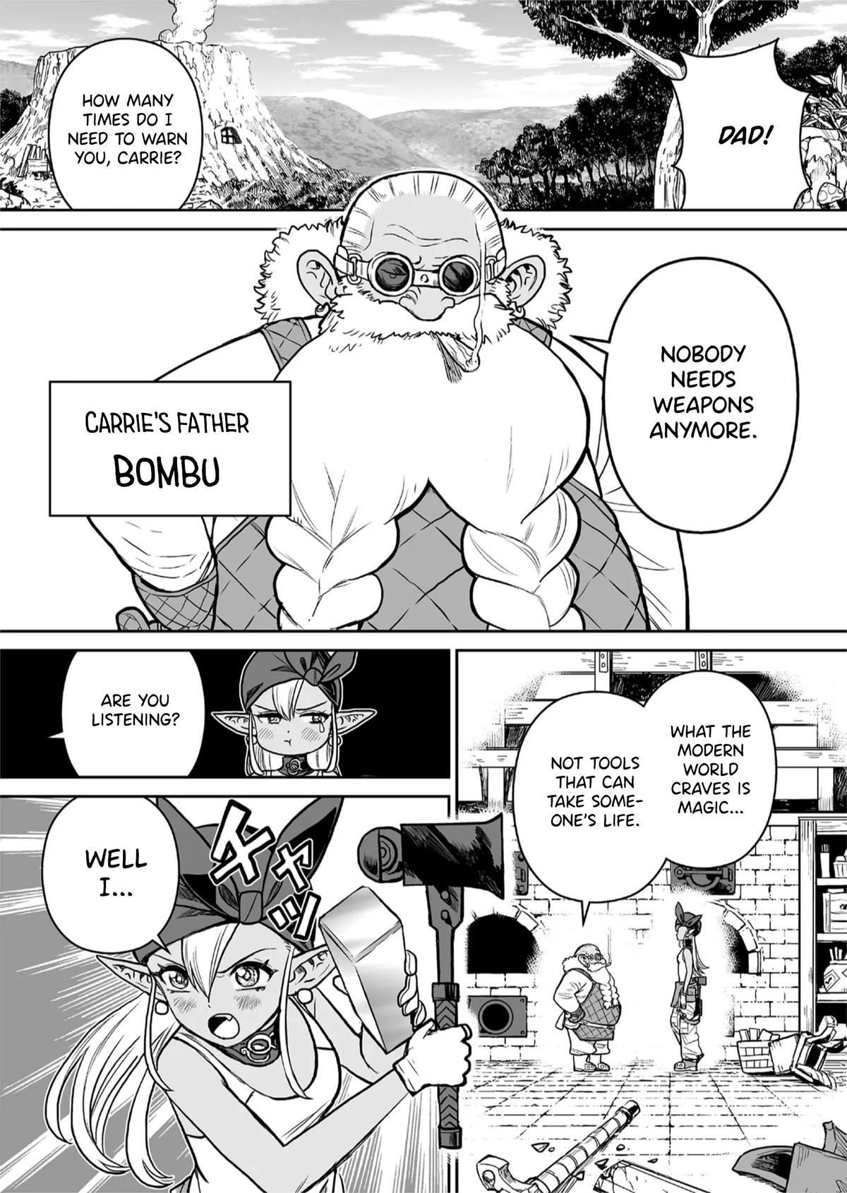 Abandoned: Tsuyosugite Buki ga Kowareru Yuusha to Buki Shokunin no Elf Chap 1 - Next Chap 2