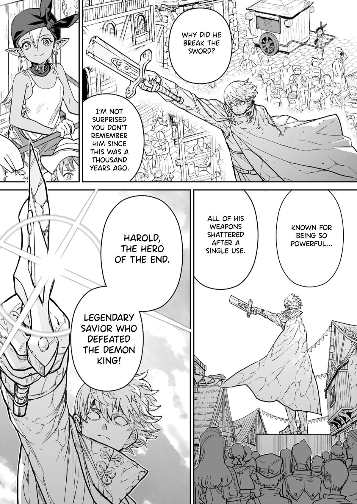Abandoned: Tsuyosugite Buki ga Kowareru Yuusha to Buki Shokunin no Elf Chap 1 - Next Chap 2