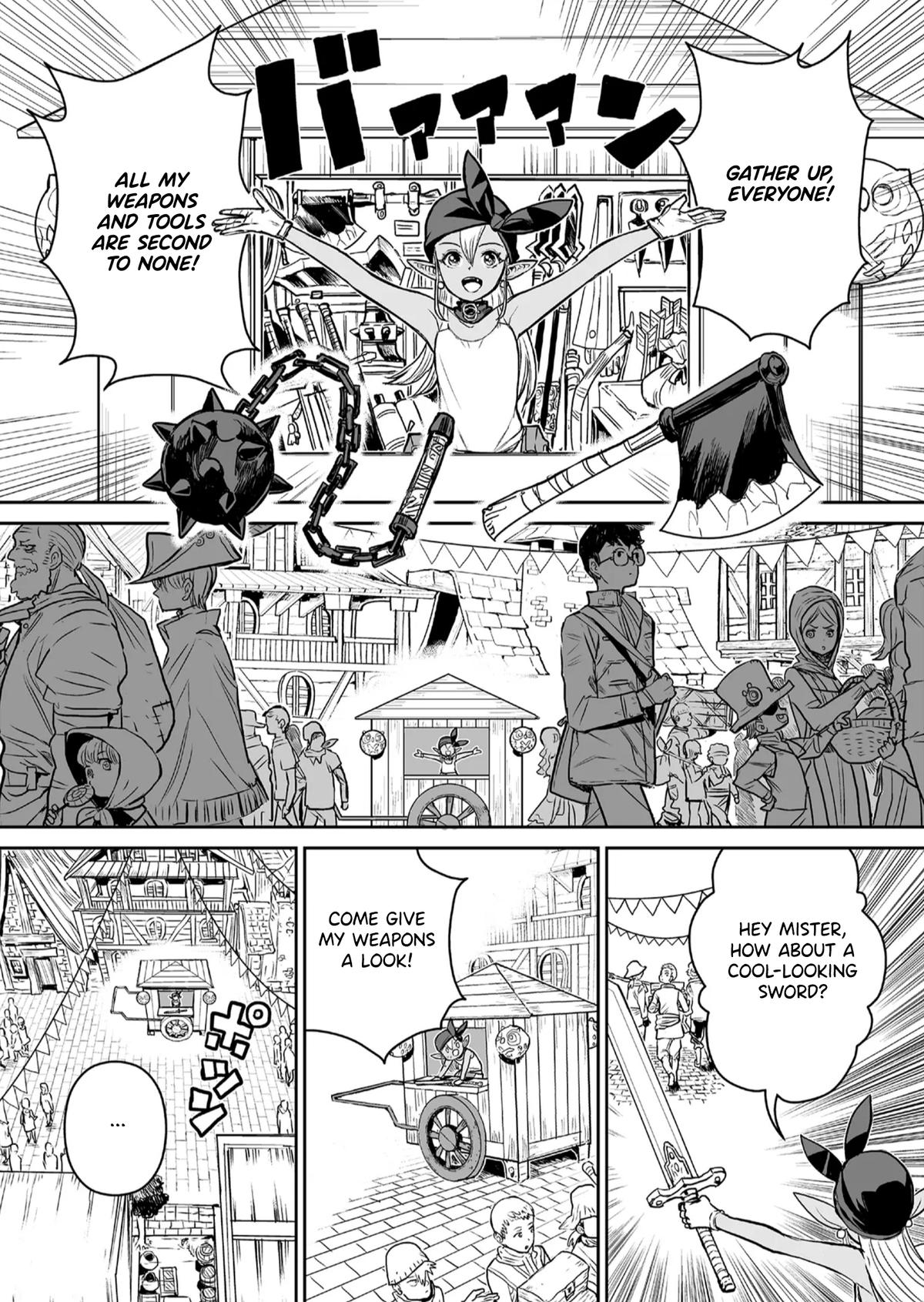 Abandoned: Tsuyosugite Buki ga Kowareru Yuusha to Buki Shokunin no Elf Chap 1 - Next Chap 2