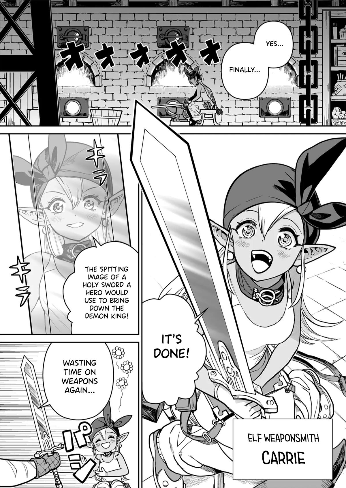 Abandoned: Tsuyosugite Buki ga Kowareru Yuusha to Buki Shokunin no Elf Chap 1 - Next Chap 2