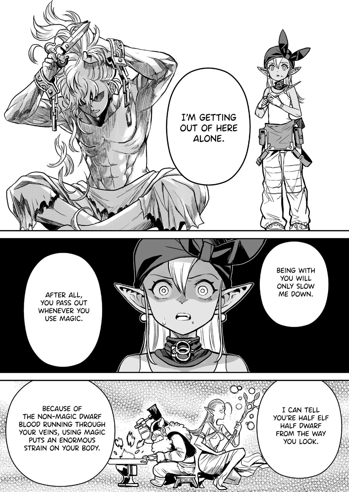 Abandoned: Tsuyosugite Buki ga Kowareru Yuusha to Buki Shokunin no Elf Chap 2 - Next Chap 3