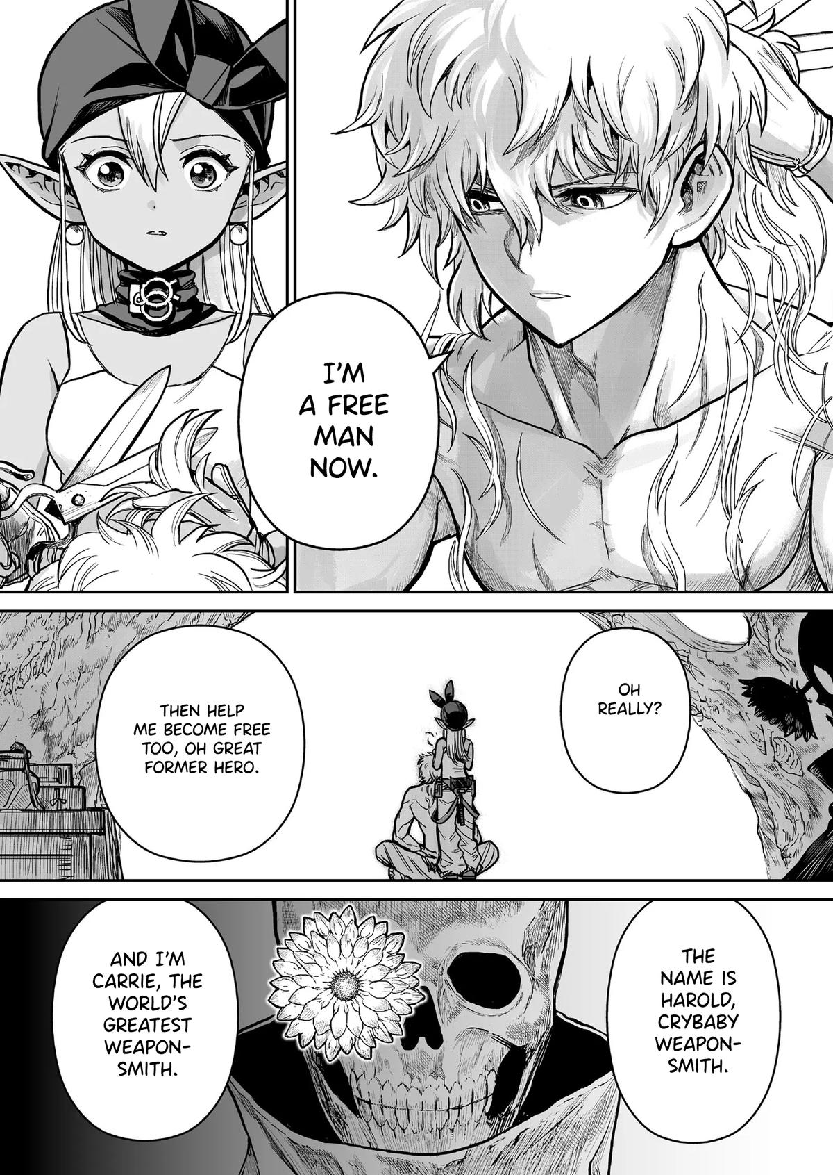 Abandoned: Tsuyosugite Buki ga Kowareru Yuusha to Buki Shokunin no Elf Chap 2 - Next Chap 3