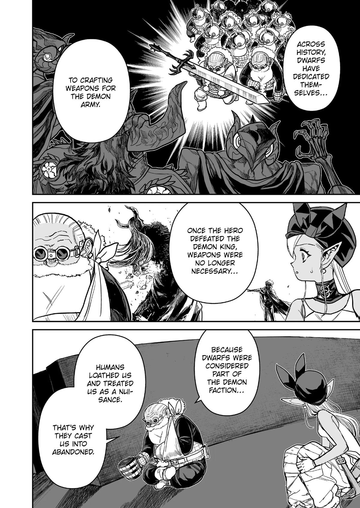 Abandoned: Tsuyosugite Buki ga Kowareru Yuusha to Buki Shokunin no Elf Chap 17 - Next Chap 18