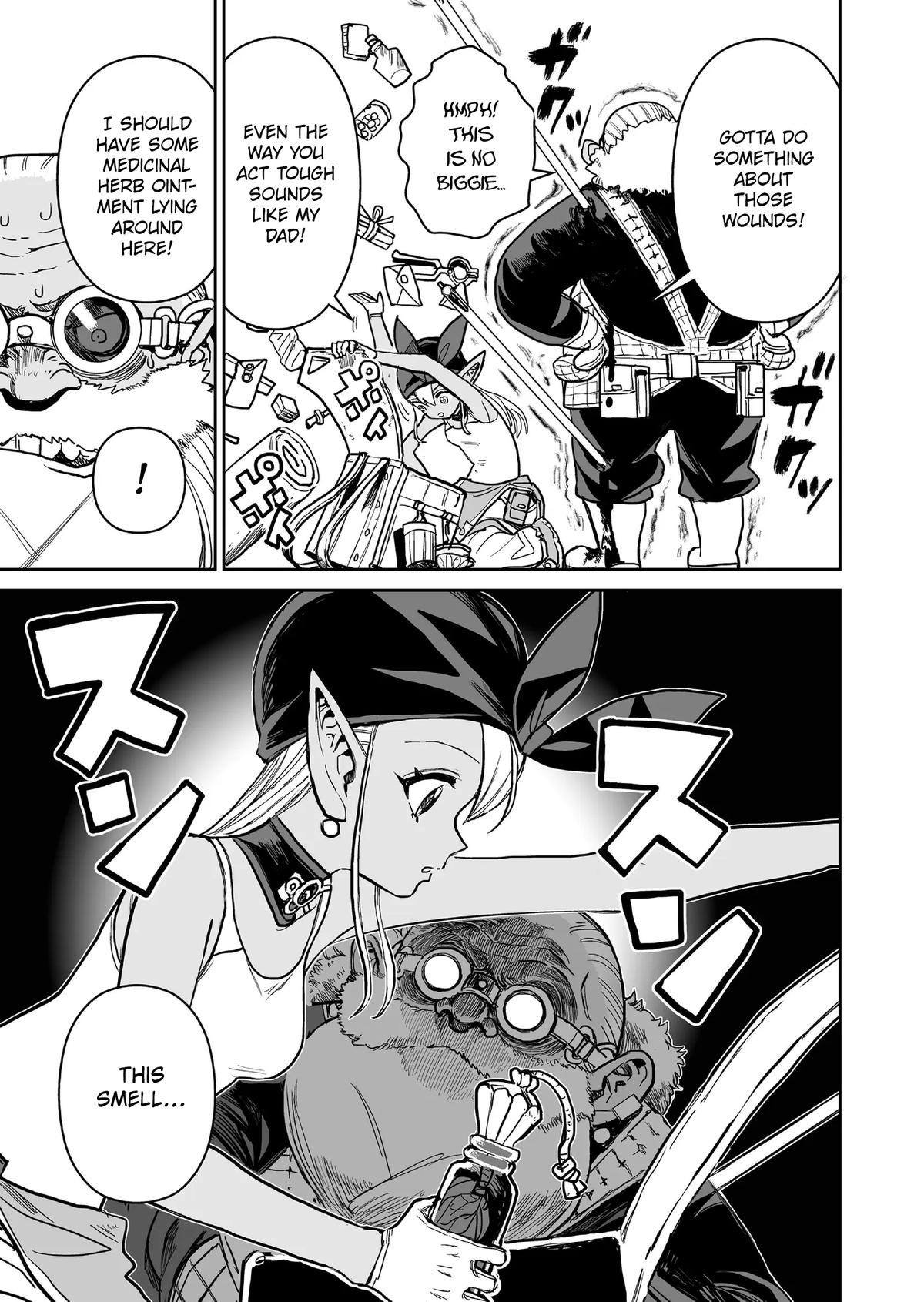 Abandoned: Tsuyosugite Buki ga Kowareru Yuusha to Buki Shokunin no Elf Chap 15 - Next Chap 16