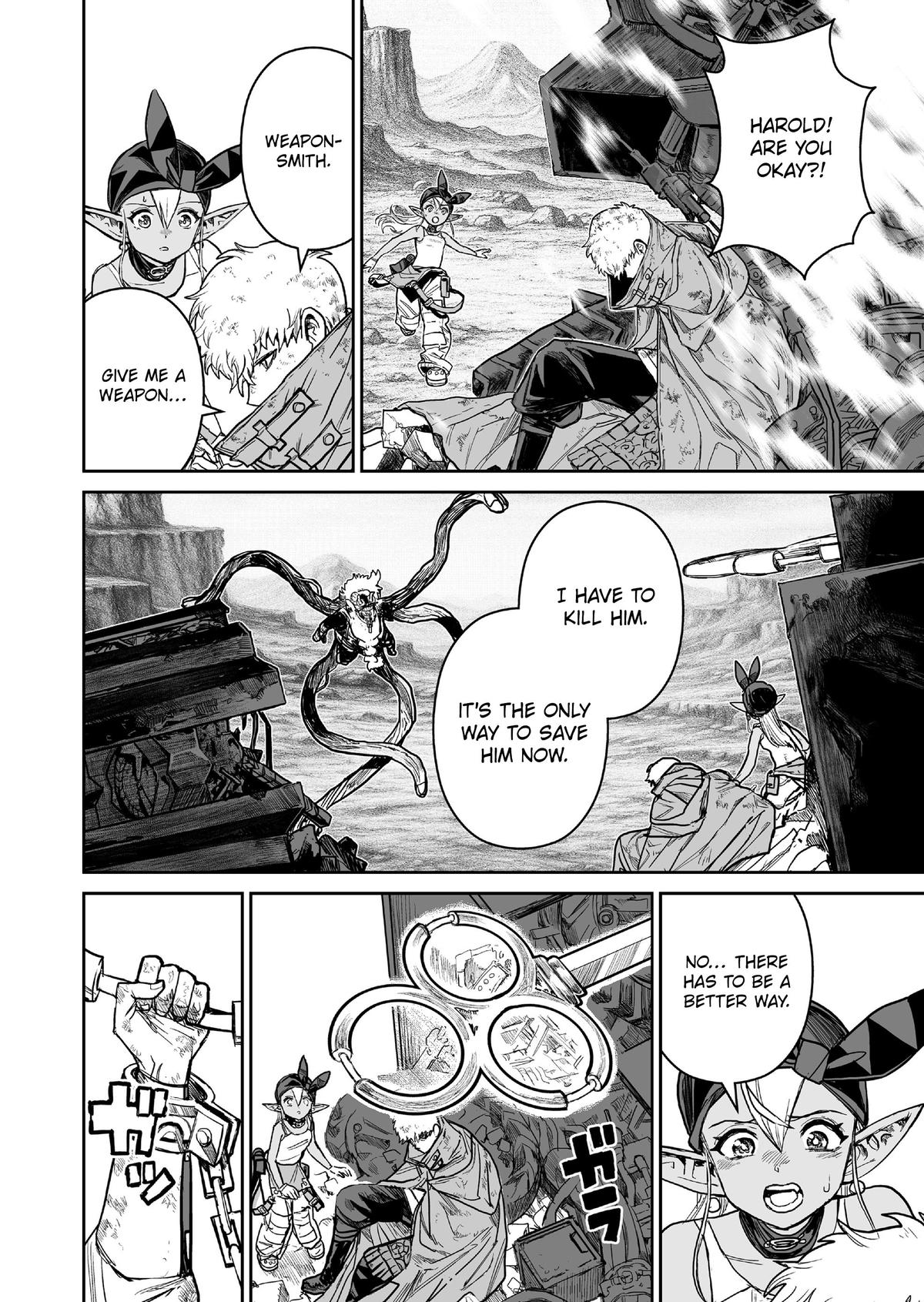 Abandoned: Tsuyosugite Buki ga Kowareru Yuusha to Buki Shokunin no Elf Chap 21 - Next Chap 22