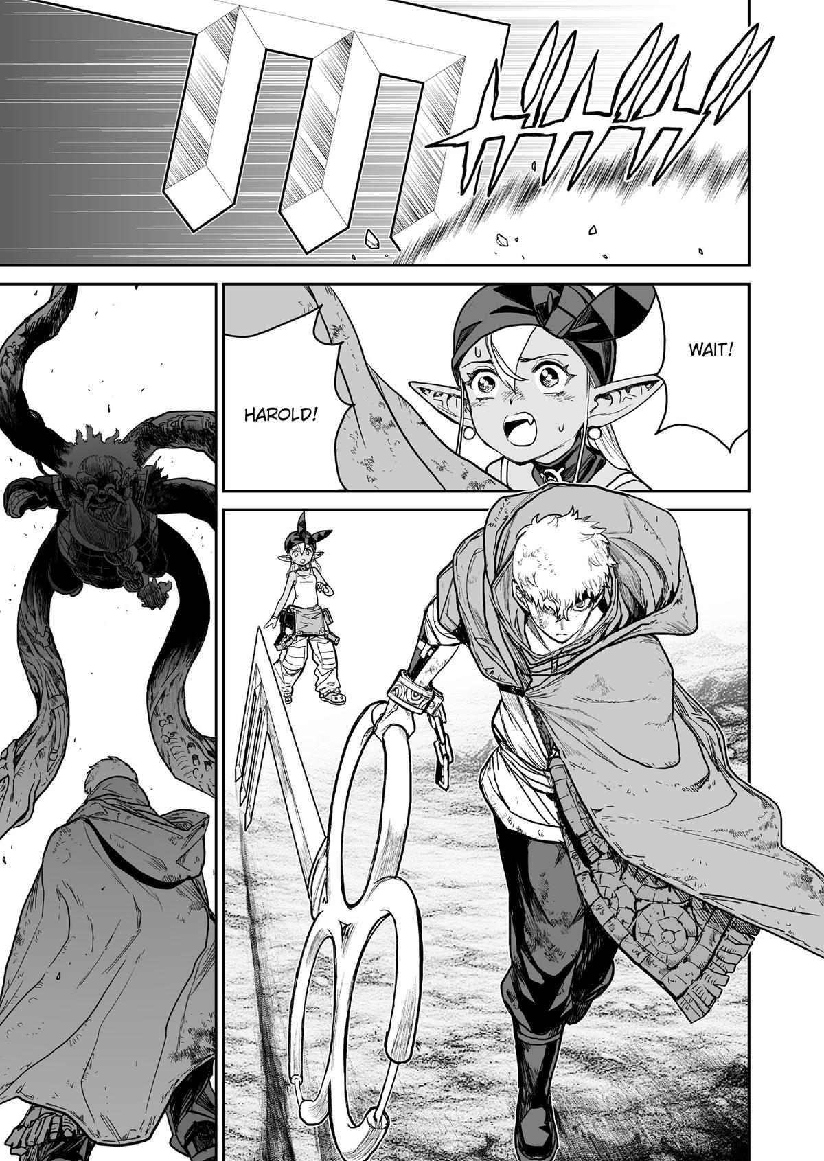 Abandoned: Tsuyosugite Buki ga Kowareru Yuusha to Buki Shokunin no Elf Chap 21 - Next Chap 22