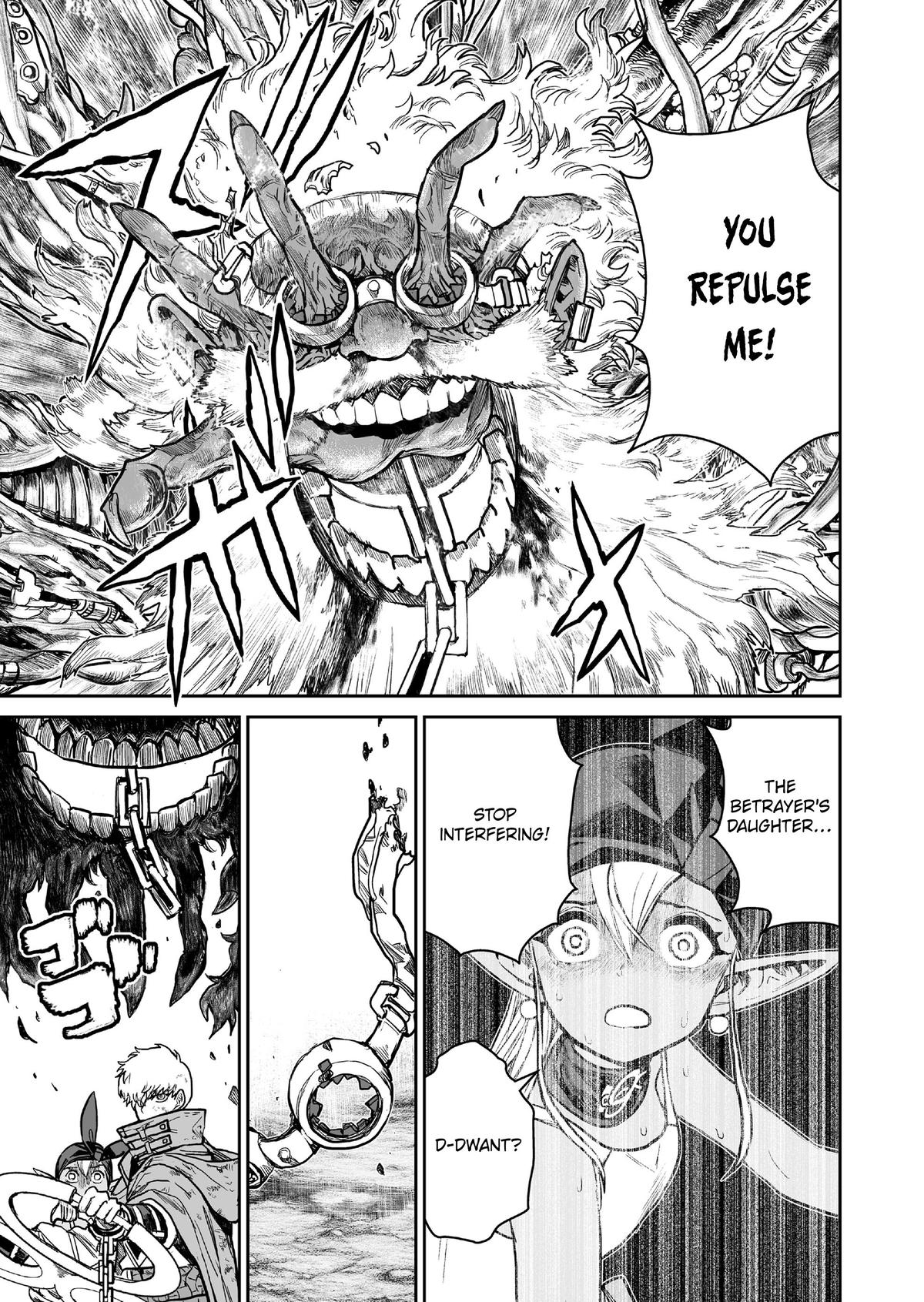 Abandoned: Tsuyosugite Buki ga Kowareru Yuusha to Buki Shokunin no Elf Chap 21 - Next Chap 22