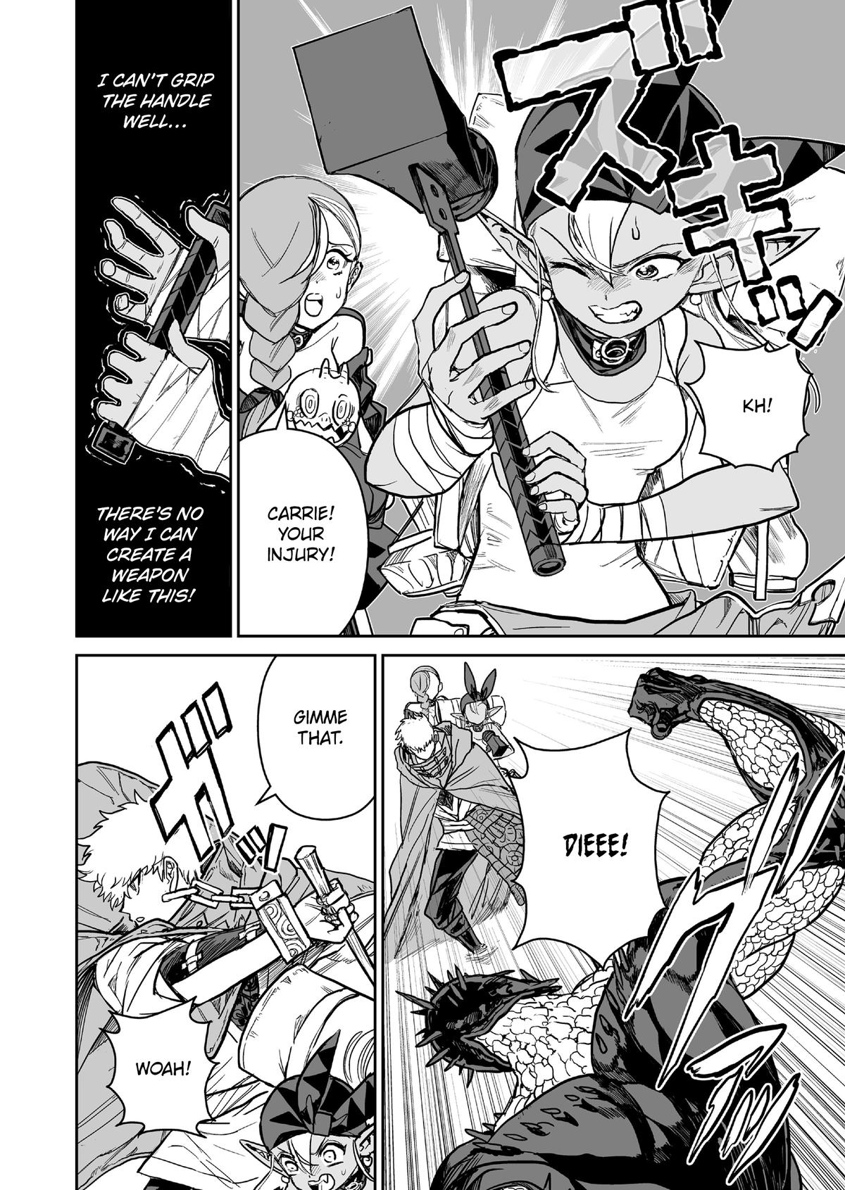 Abandoned: Tsuyosugite Buki ga Kowareru Yuusha to Buki Shokunin no Elf Chap 23 - Next Chap 24