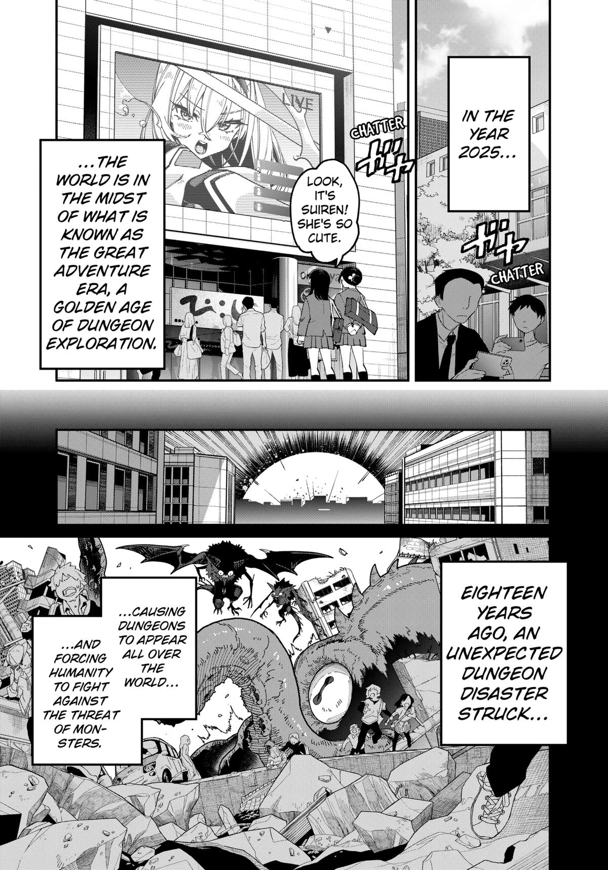 Jimi na Ojisan, Jitsu wa Eiyuu deshita. Jikaku ga Nai Mama Musou shitetara, Mei no Dungeon Haishin de Sarasareteta you desu Chap 1 - Next Chap 2