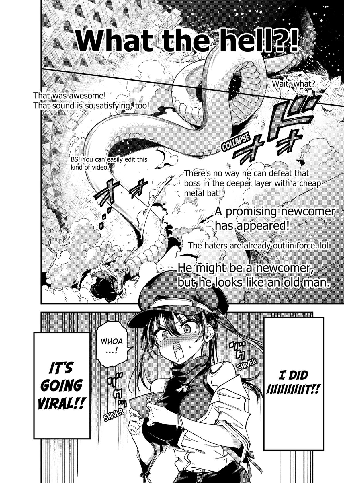 Jimi na Ojisan, Jitsu wa Eiyuu deshita. Jikaku ga Nai Mama Musou shitetara, Mei no Dungeon Haishin de Sarasareteta you desu Chap 1 - Next Chap 2