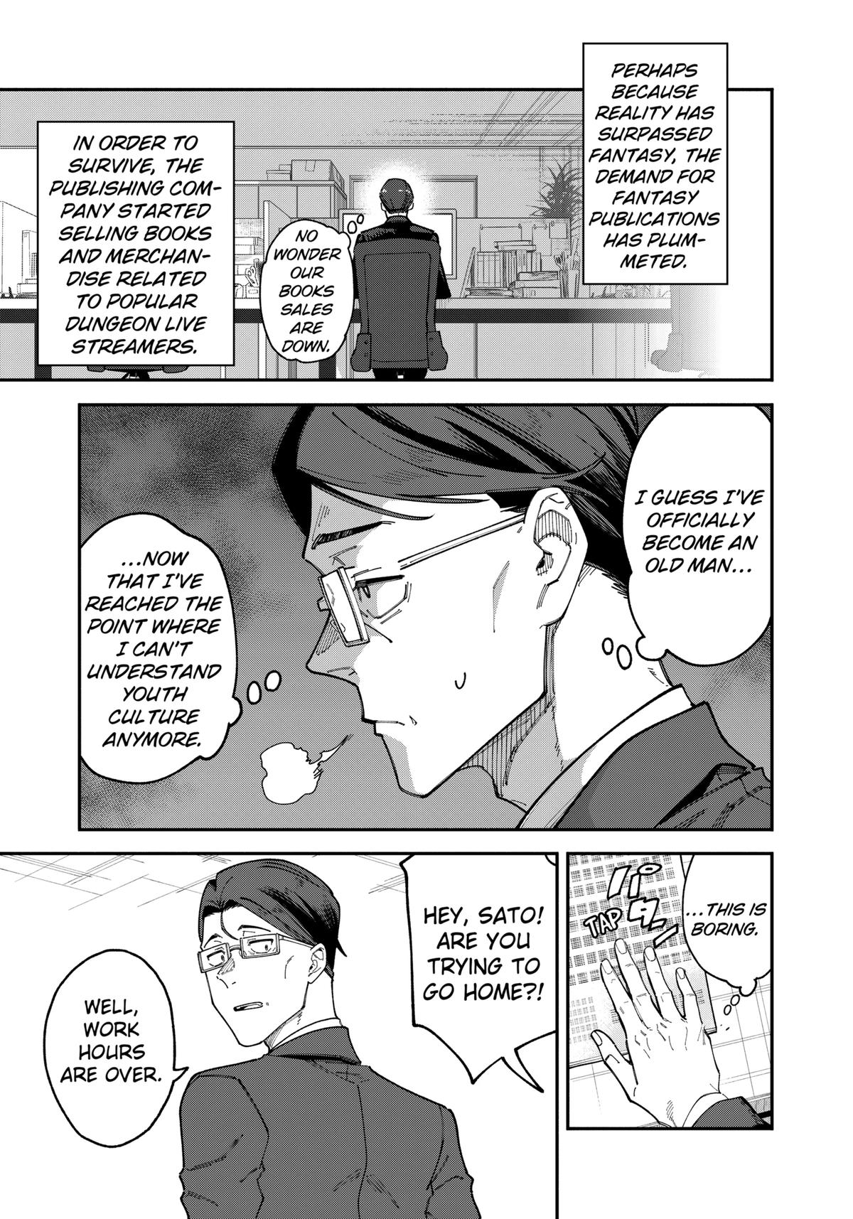 Jimi na Ojisan, Jitsu wa Eiyuu deshita. Jikaku ga Nai Mama Musou shitetara, Mei no Dungeon Haishin de Sarasareteta you desu Chap 1 - Next Chap 2